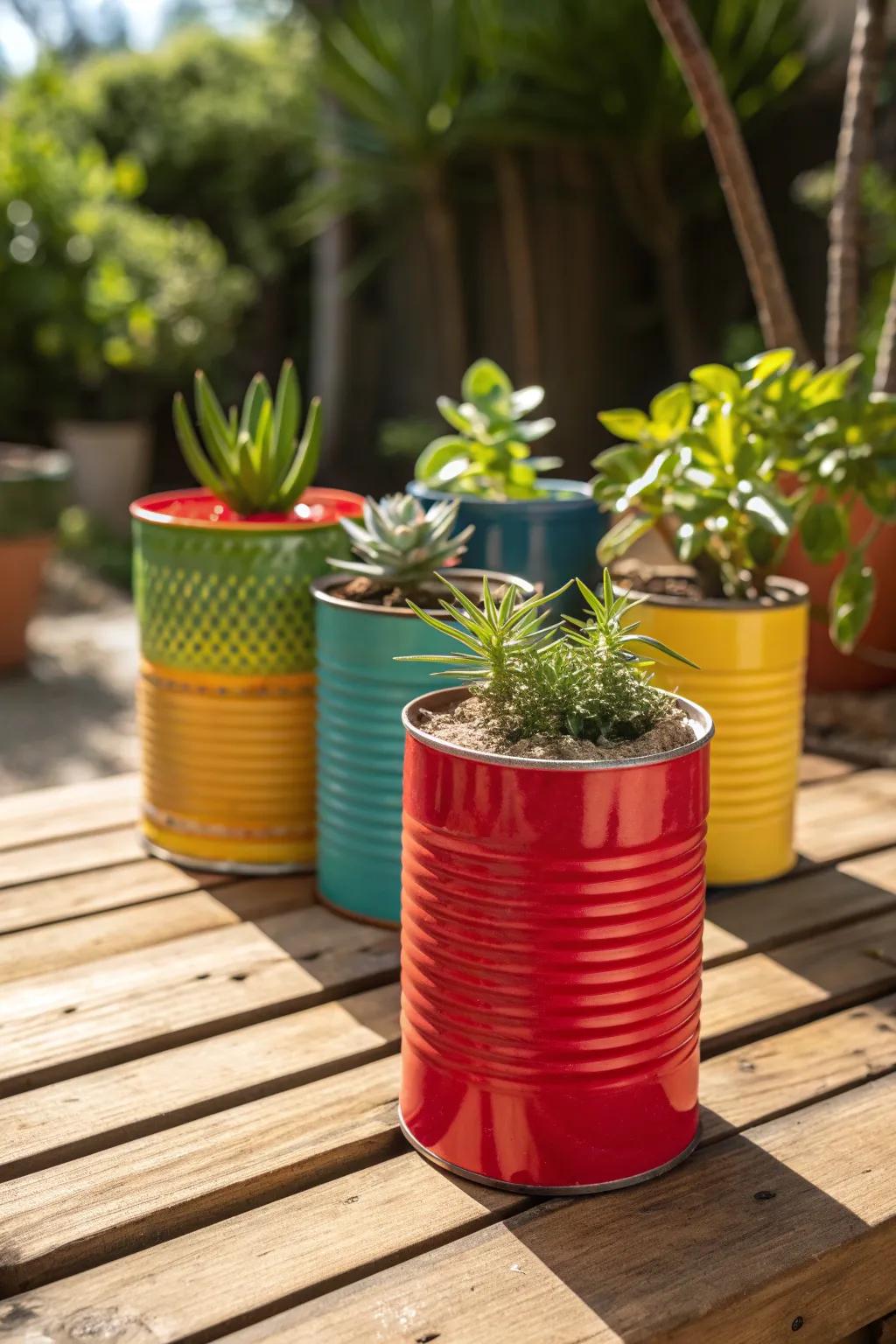 Transform your patio into a Planter Paradise with colorful DIY planters!