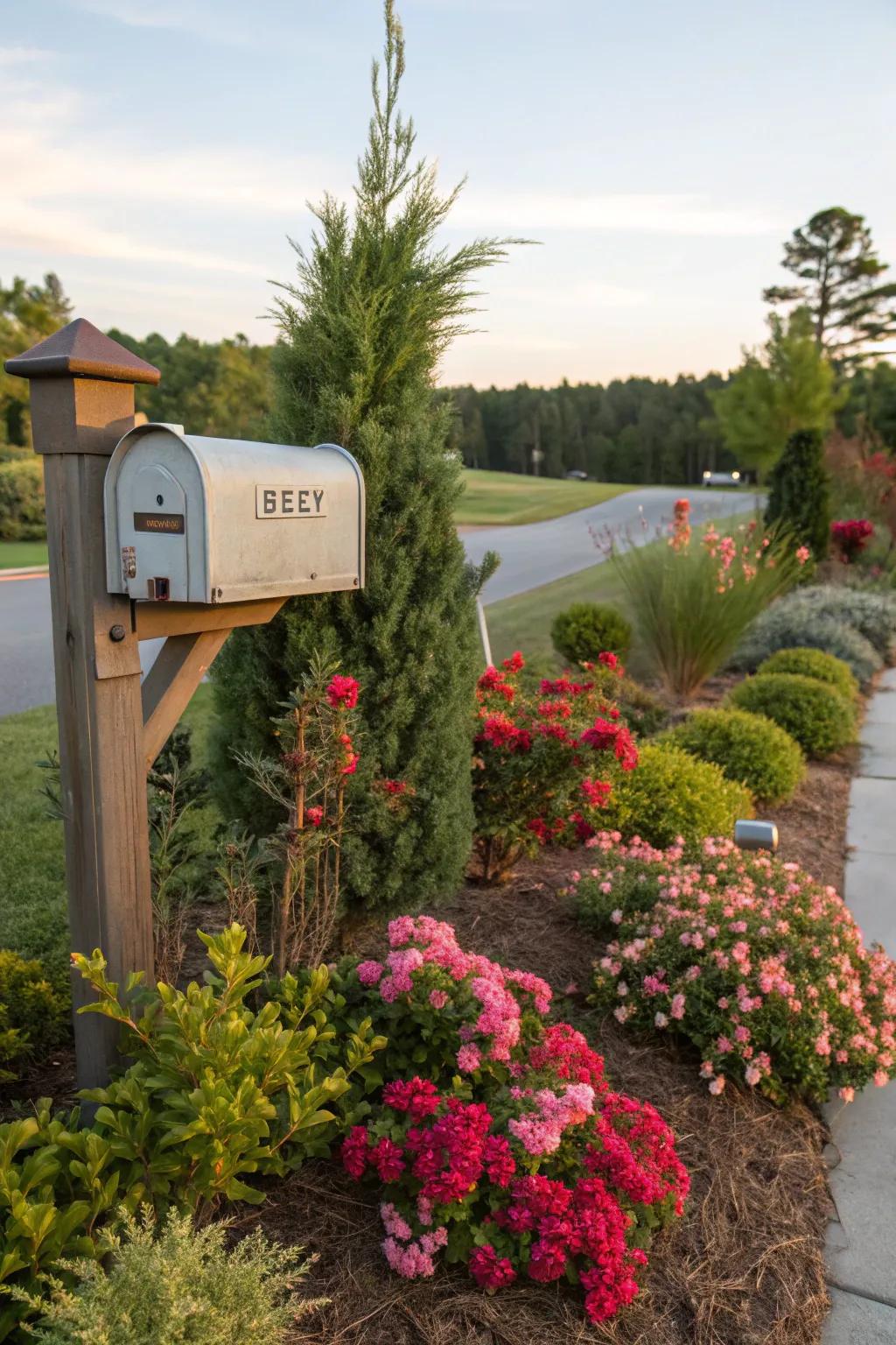 Evergreens and perennials add vibrant color year-round