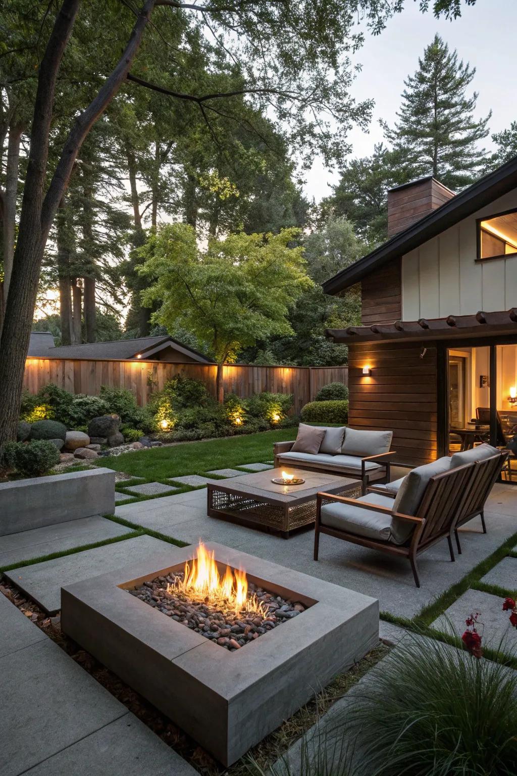 Fire pits create a cozy atmosphere for gatherings.