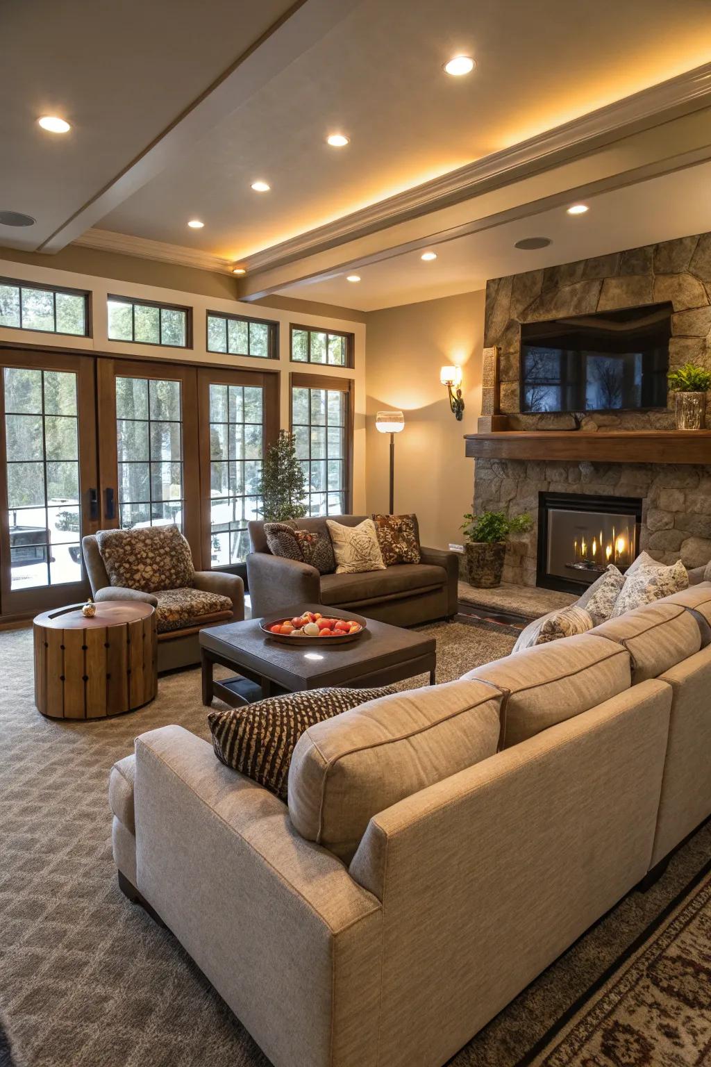 A family room featuring inviting, plush seating that encourages relaxation.