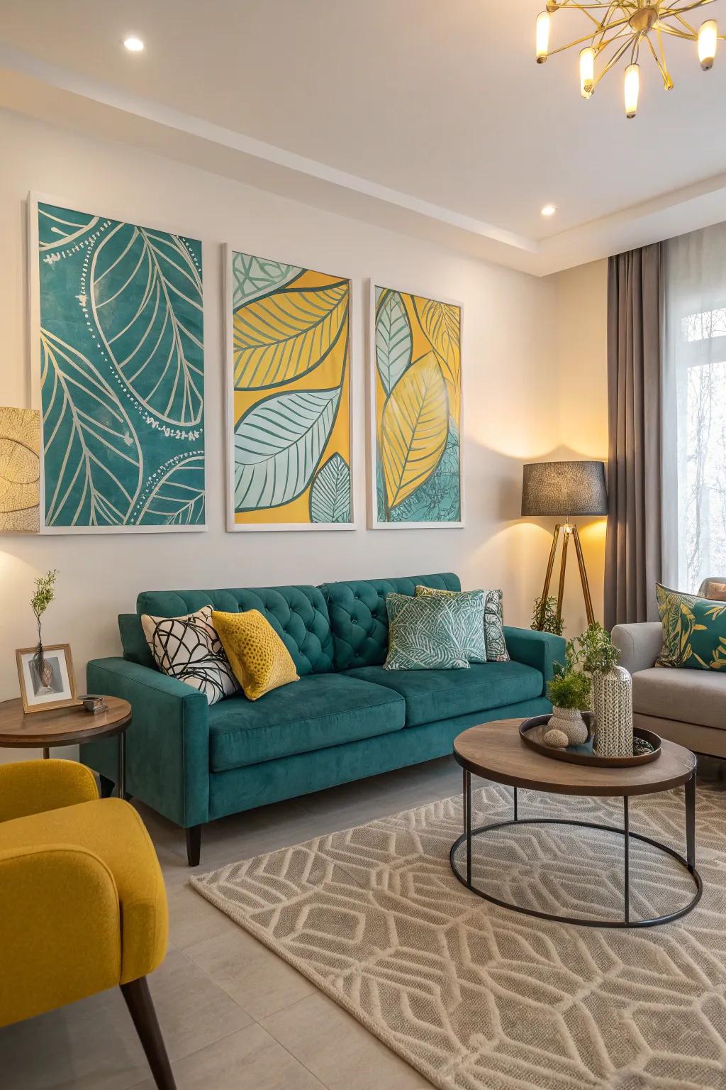 Artistic prints bring contemporary flair to your walls.