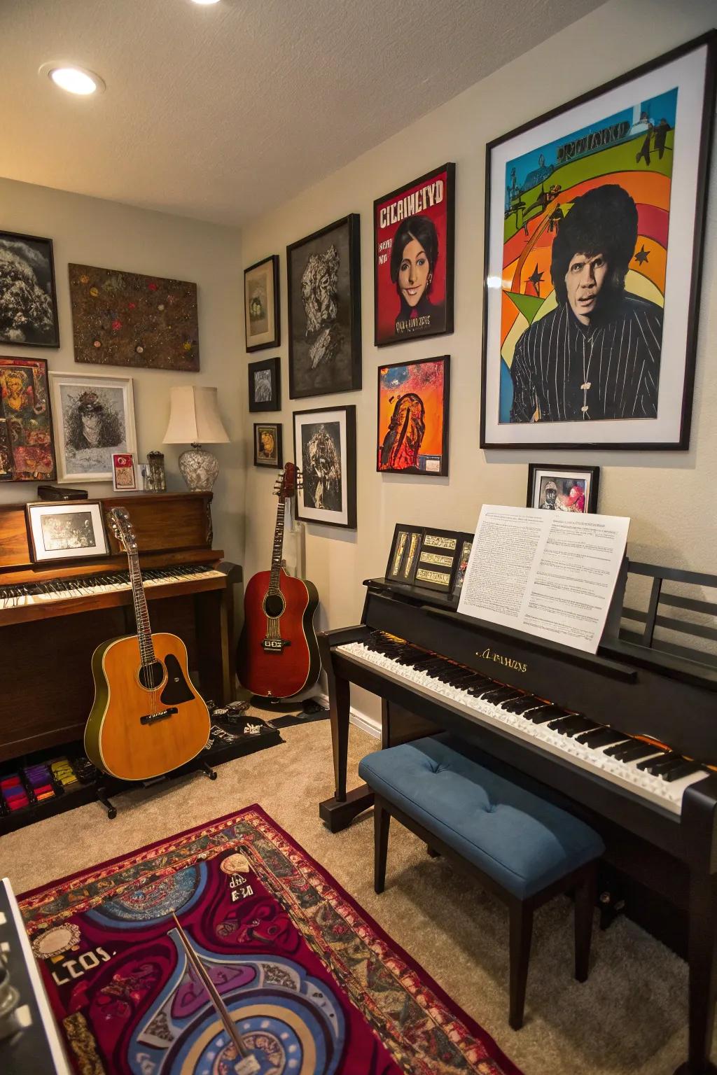 Decorations that express individual style make the place feel more intimate.