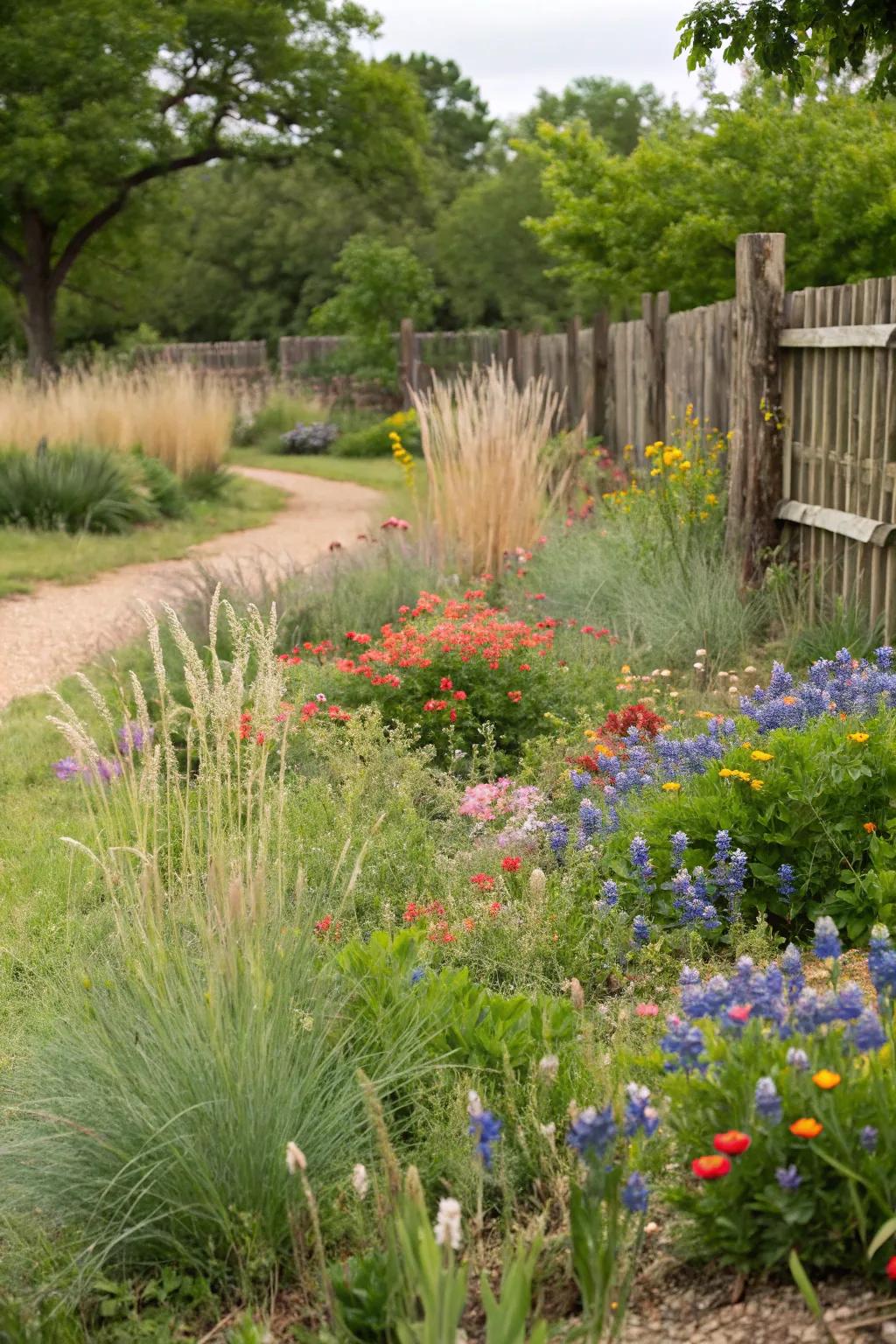 A naturally stunning garden overflowing with local Texan plants.