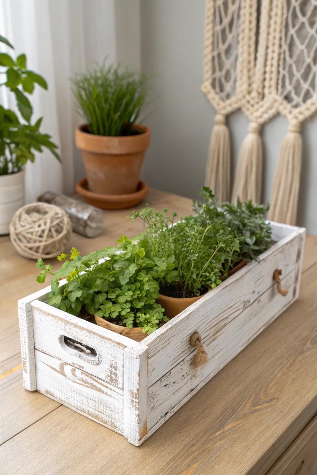 Breathe new life into old treasures with charming repurposed drawer planters!
