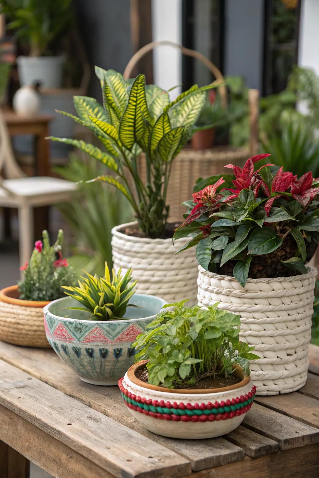 Convey your style through unique plant vessels.