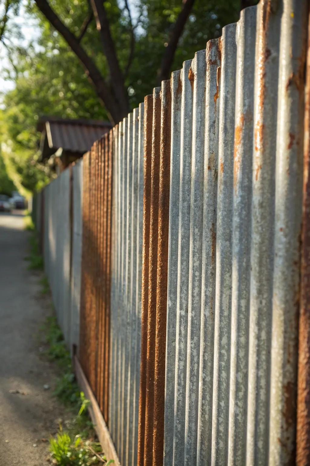 Embrace industrial chic with the captivating allure of corrugated metal.