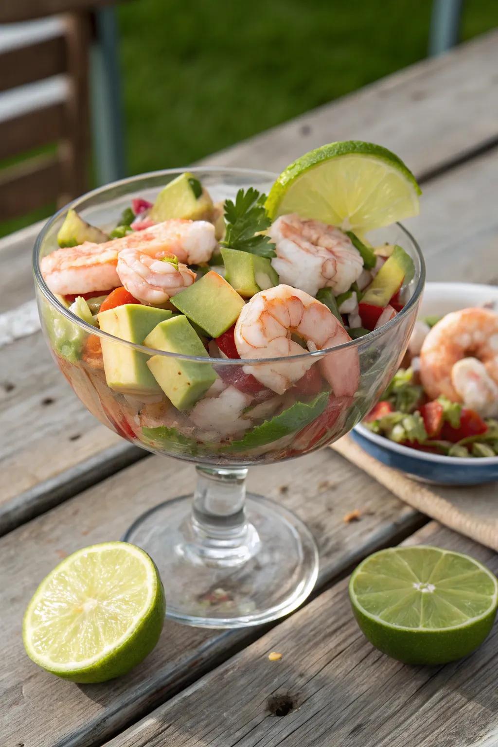 A lively and tangy sea medley, excellent as a revitalizing picnic offering.