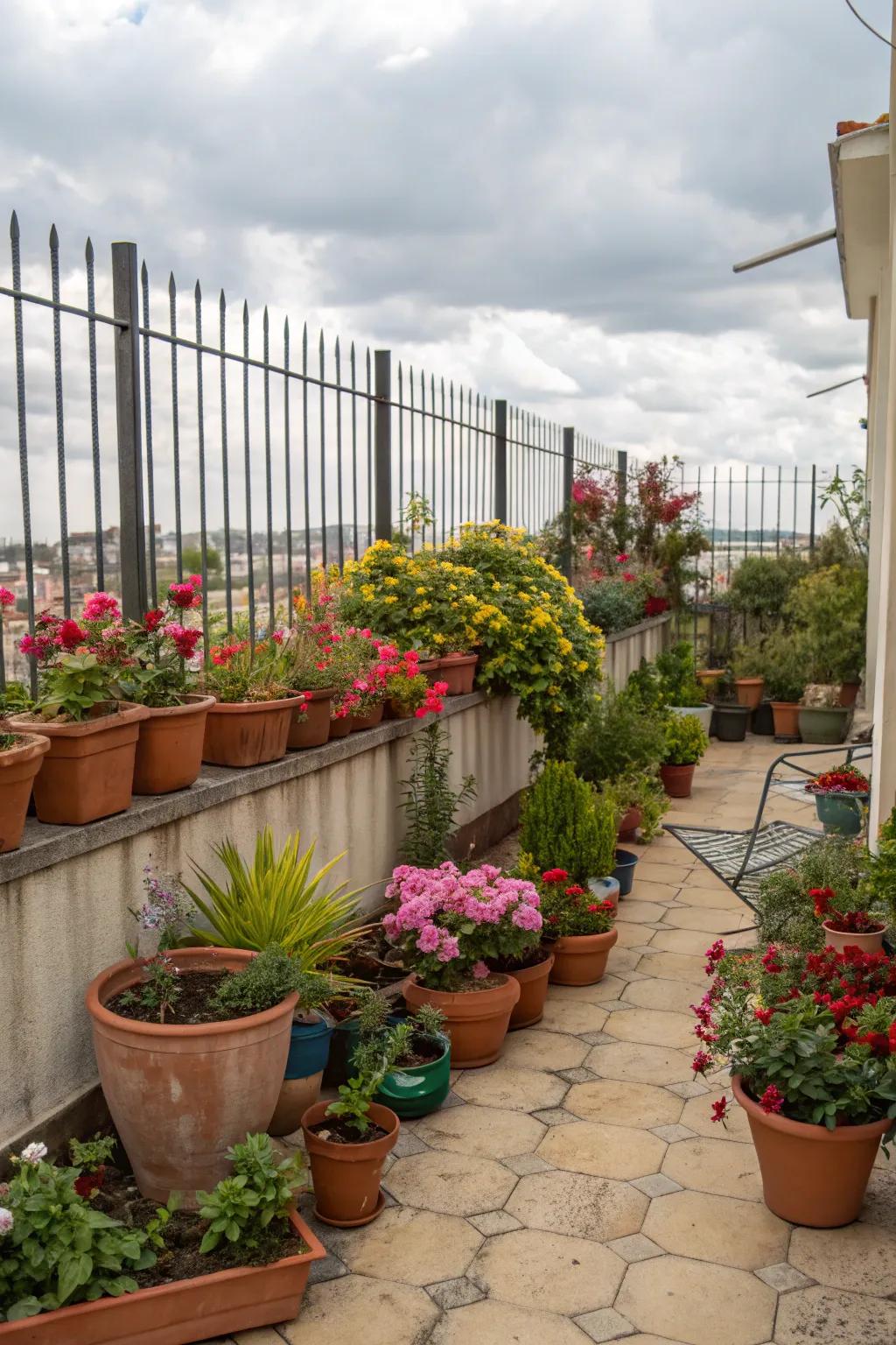 Container gardening offers flexibility and a burst of colors.