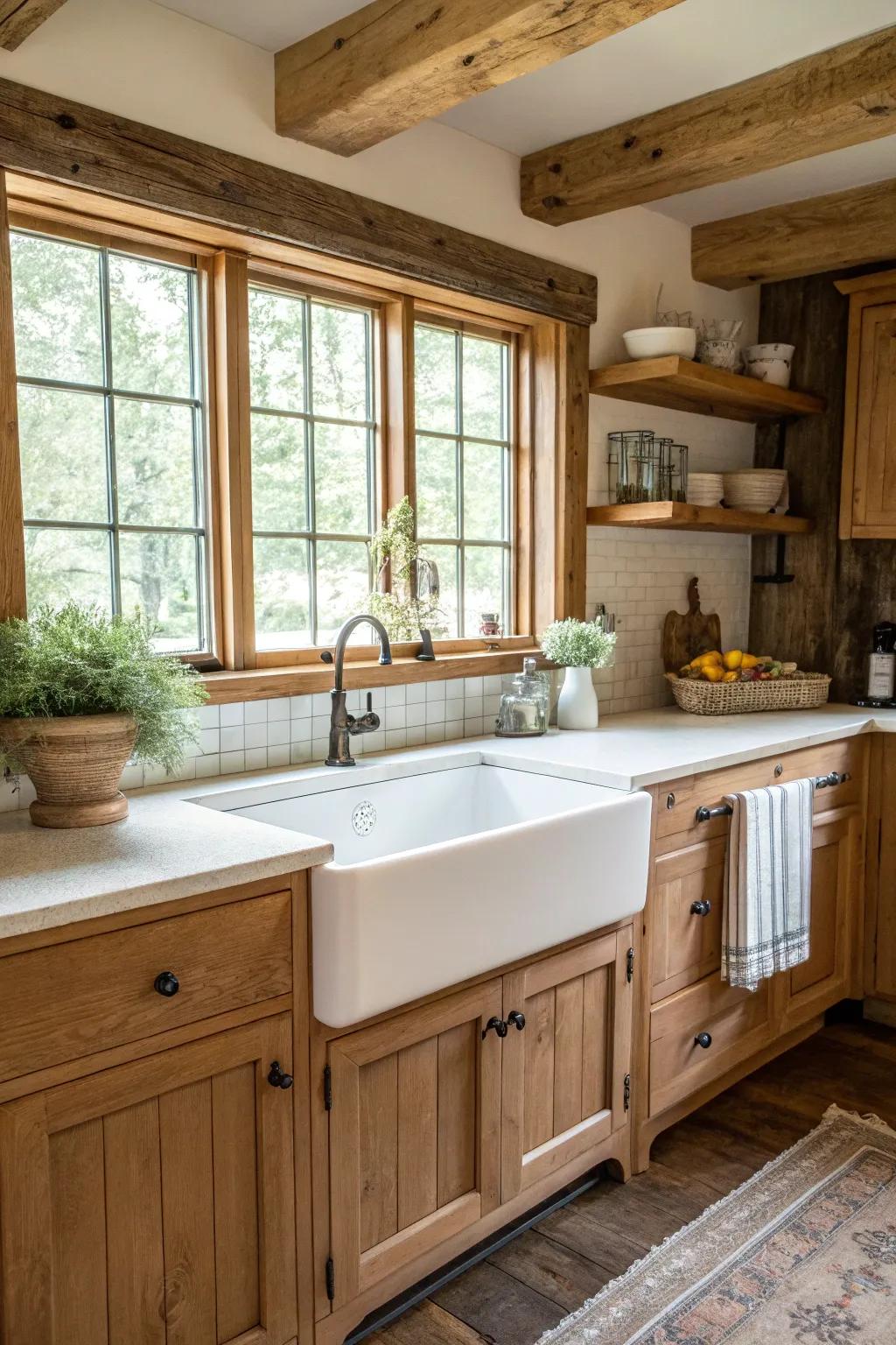 Farmhouse sinks offer practicality and timeless elegance.
