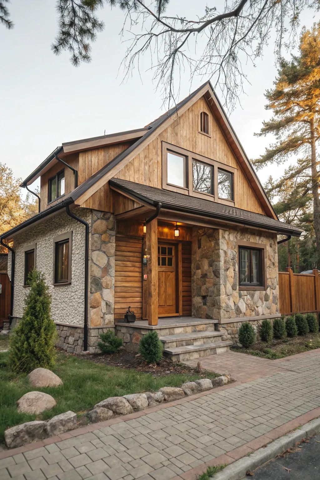 Tactile textiles such as timber and stone enrich your exterior with dimension.