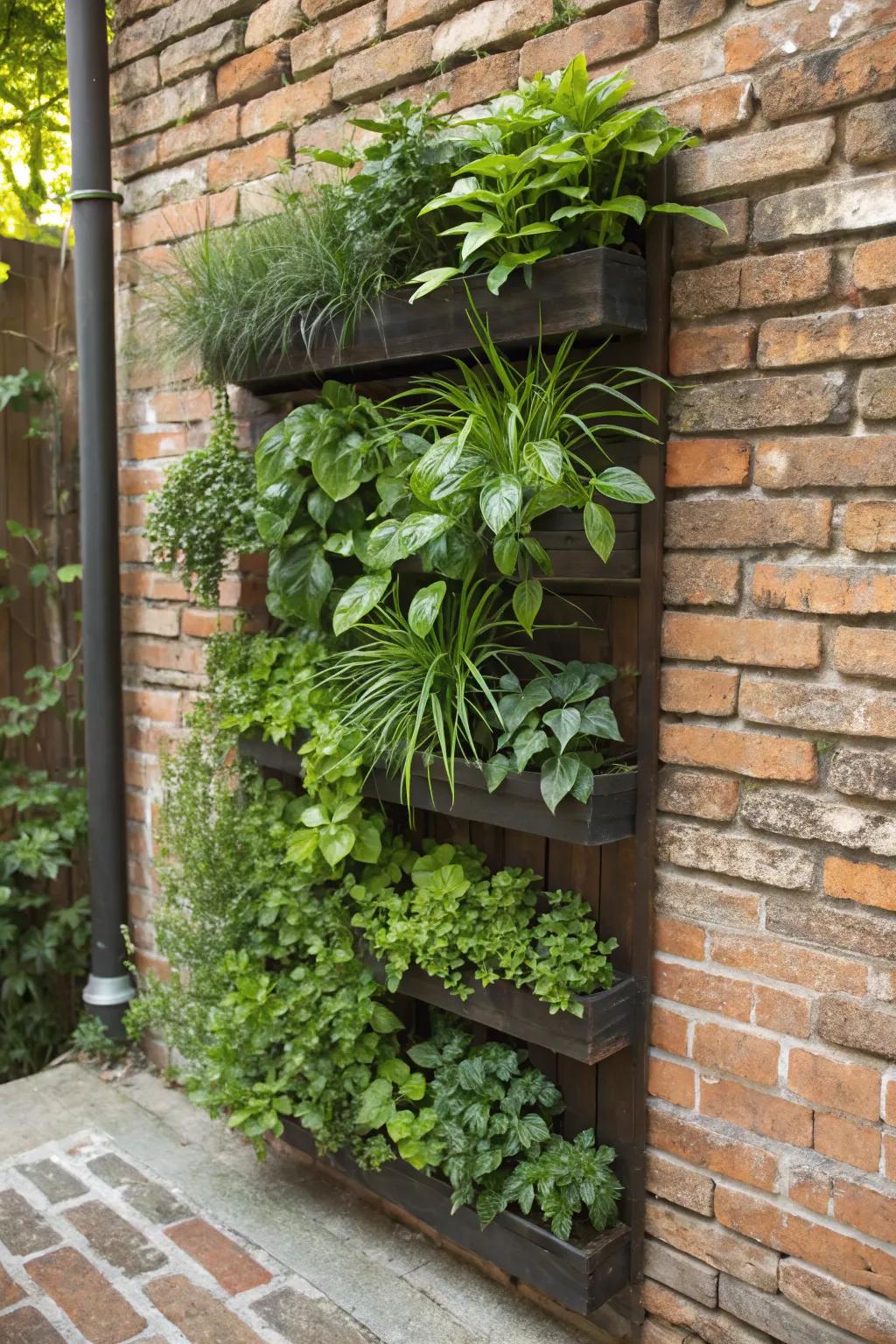 Elevated flora container showcasing verdant plants