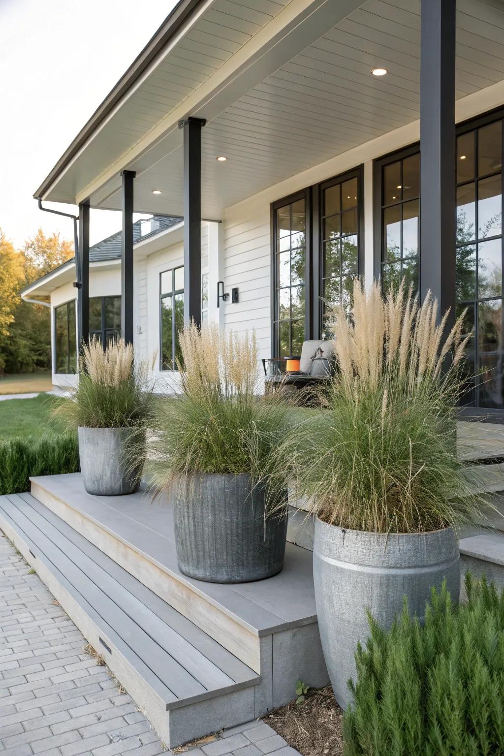 Make a grand entrance with statement planters.
