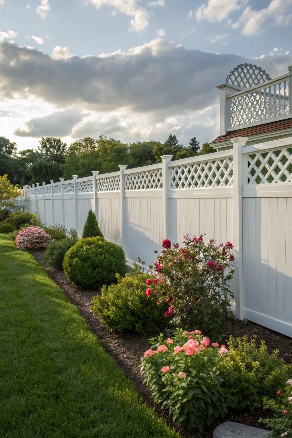 Decorative lattice tops add elegance.