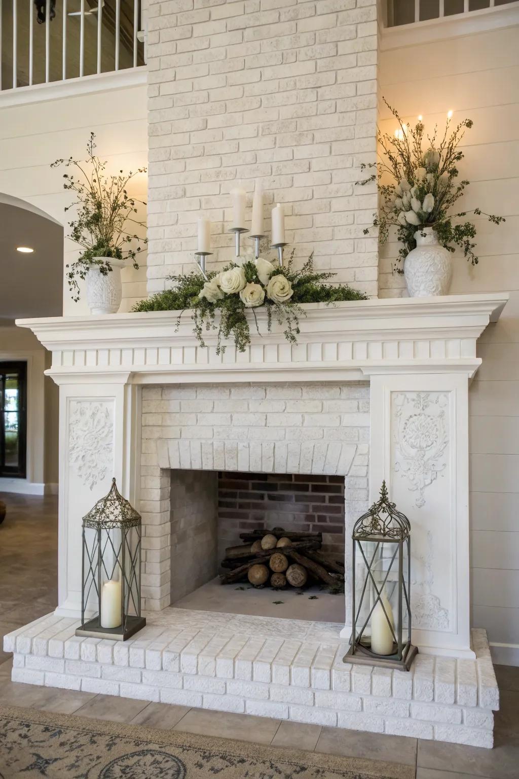 Symmetry brings balance and sophistication to the fireplace.
