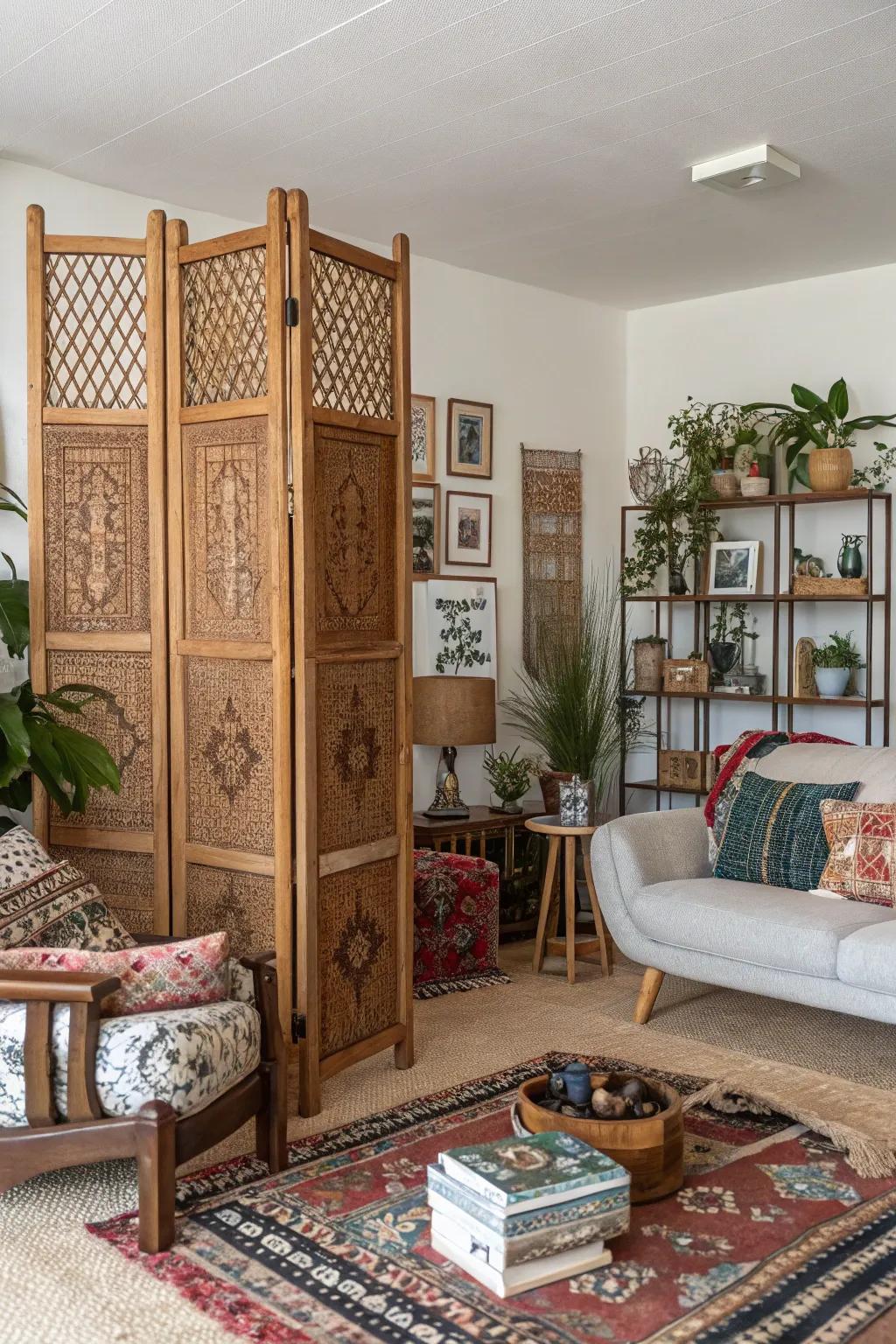 Freestanding dividers offer versatility and adaptability in ever-changing living spaces.