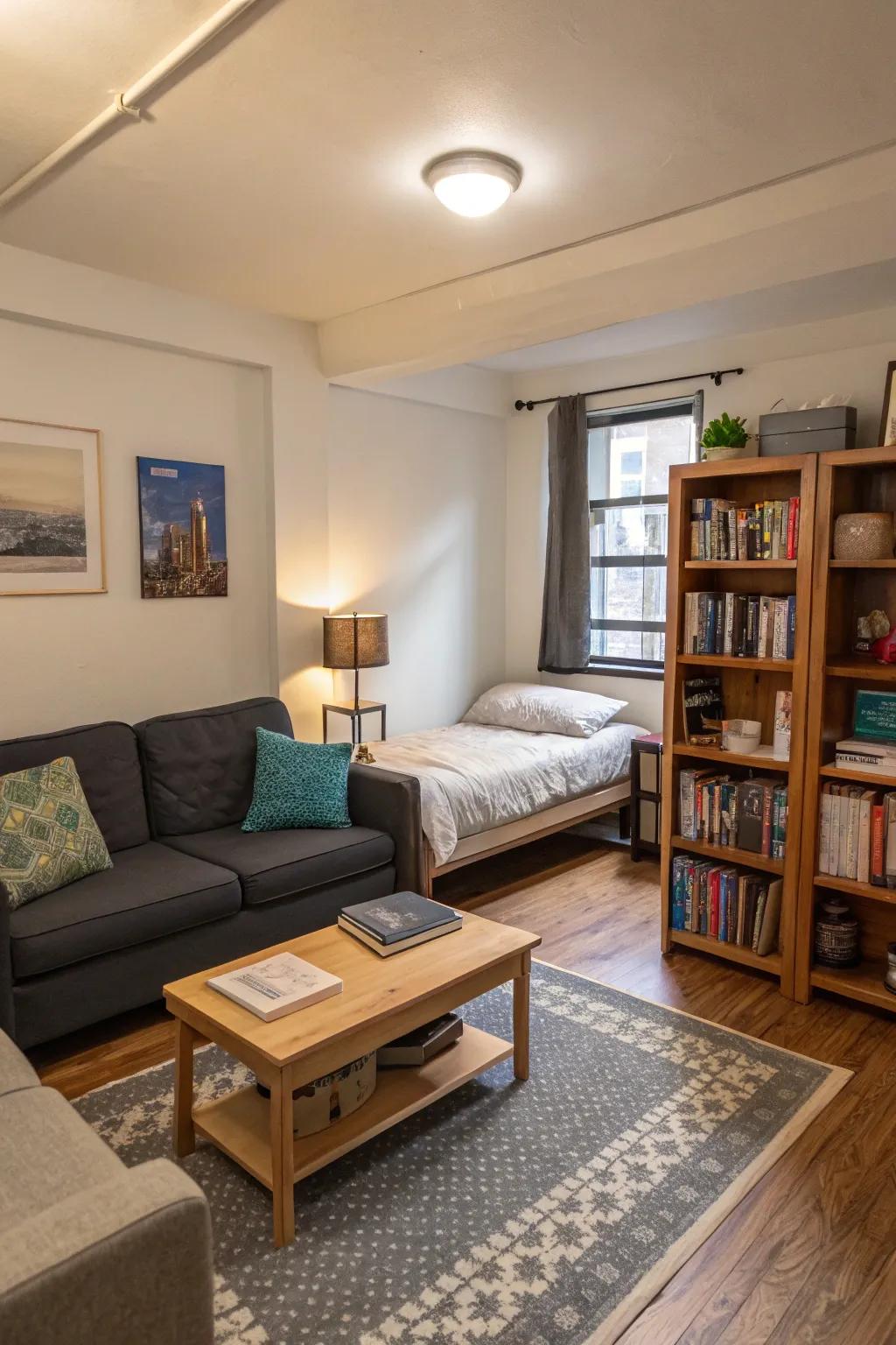 Defining areas with furniture improves functionality.