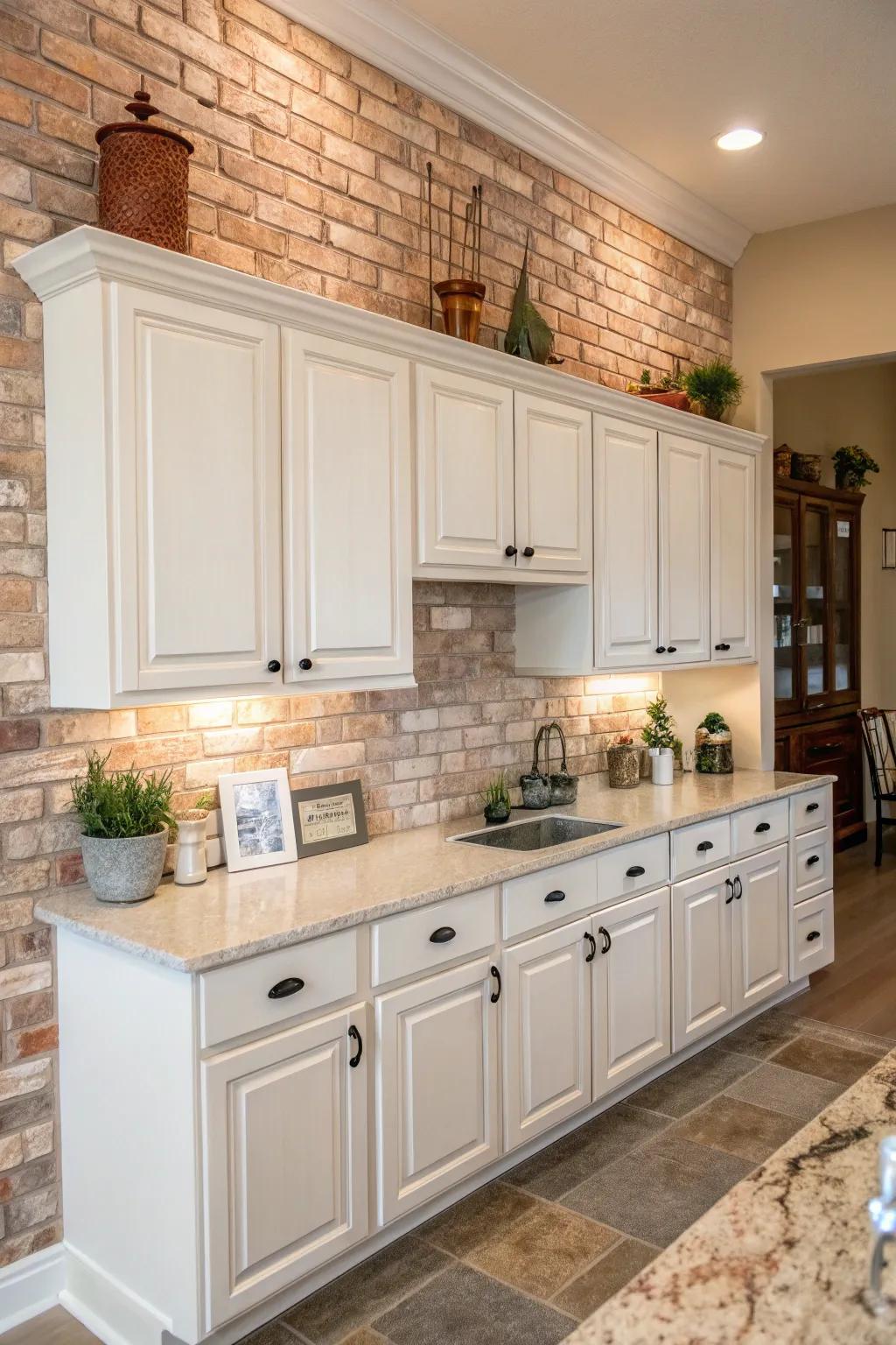 Original brickwork contributes warmth and individuality.