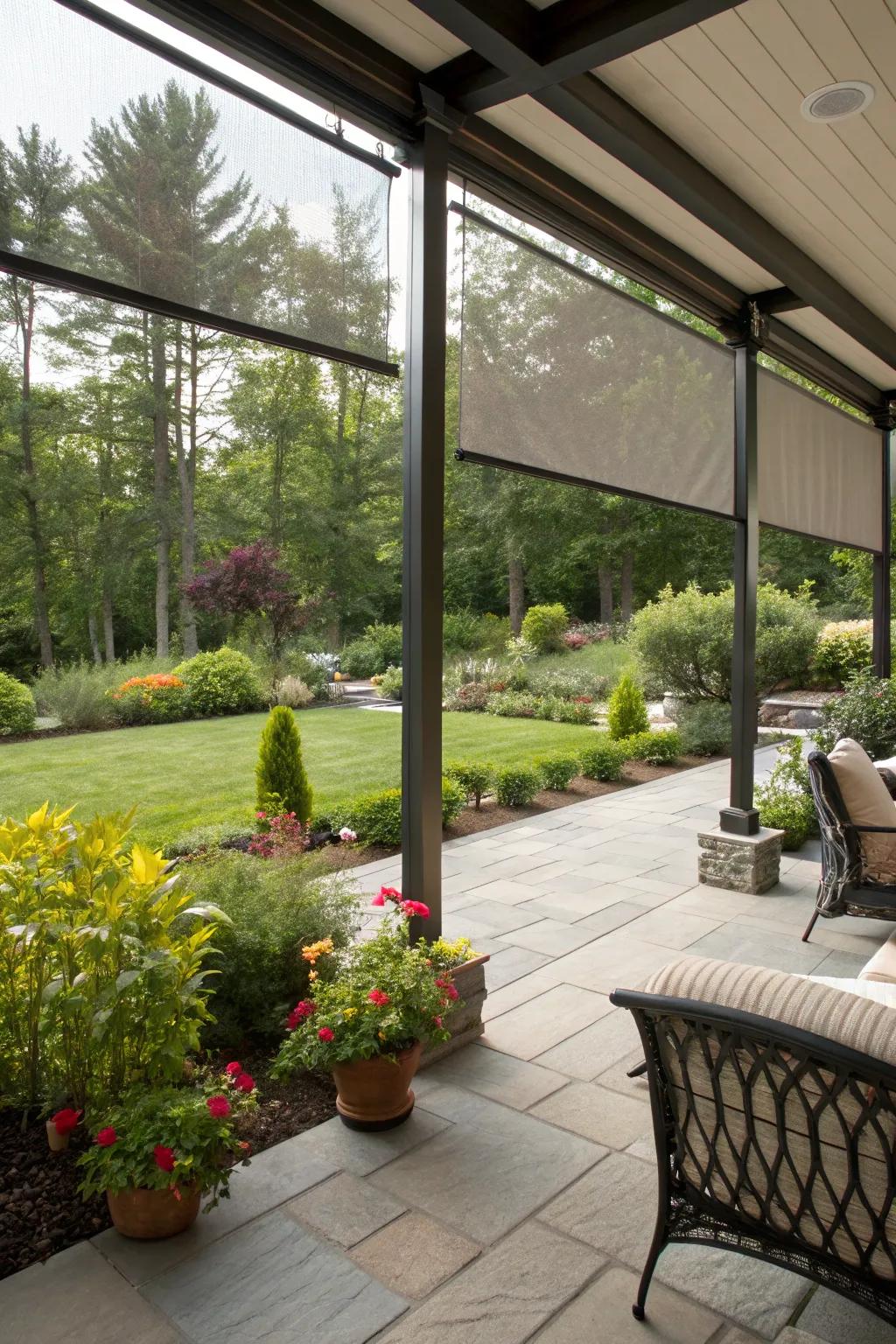 Savor privacy and sun defense with sun filters.