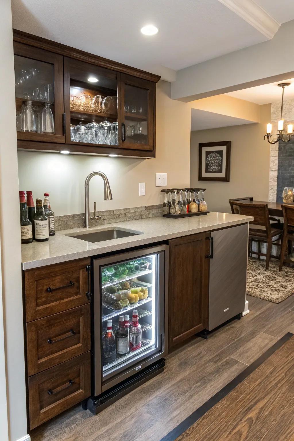 Keep it cool with under-counter refrigeration.