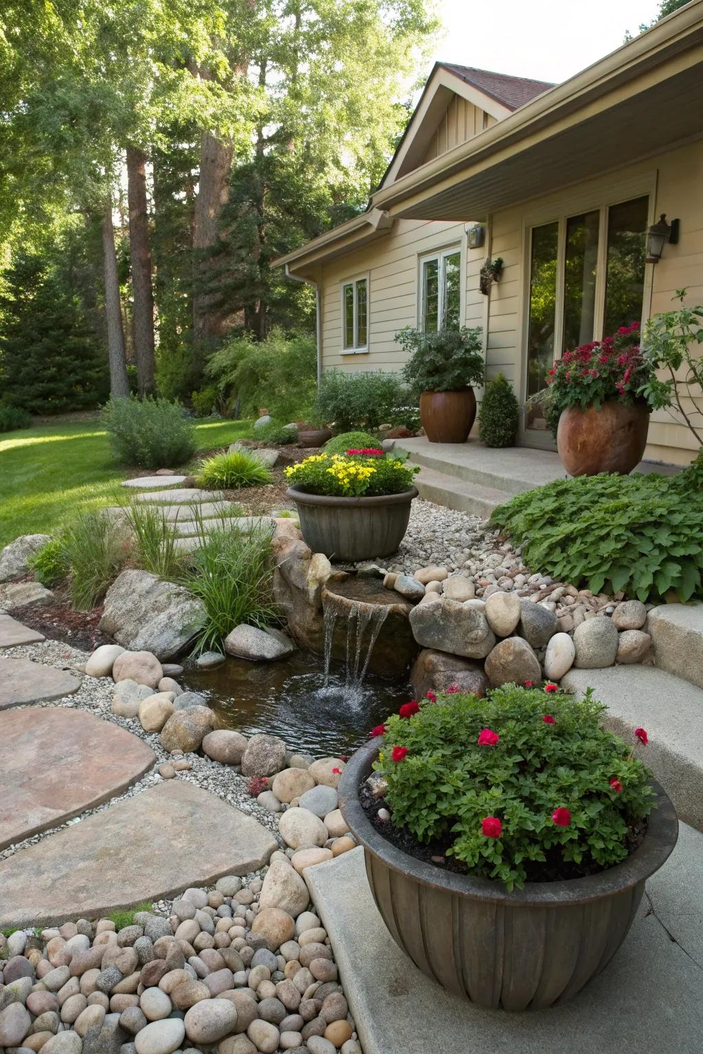 Decorative elements enhance your garden's visual interest.