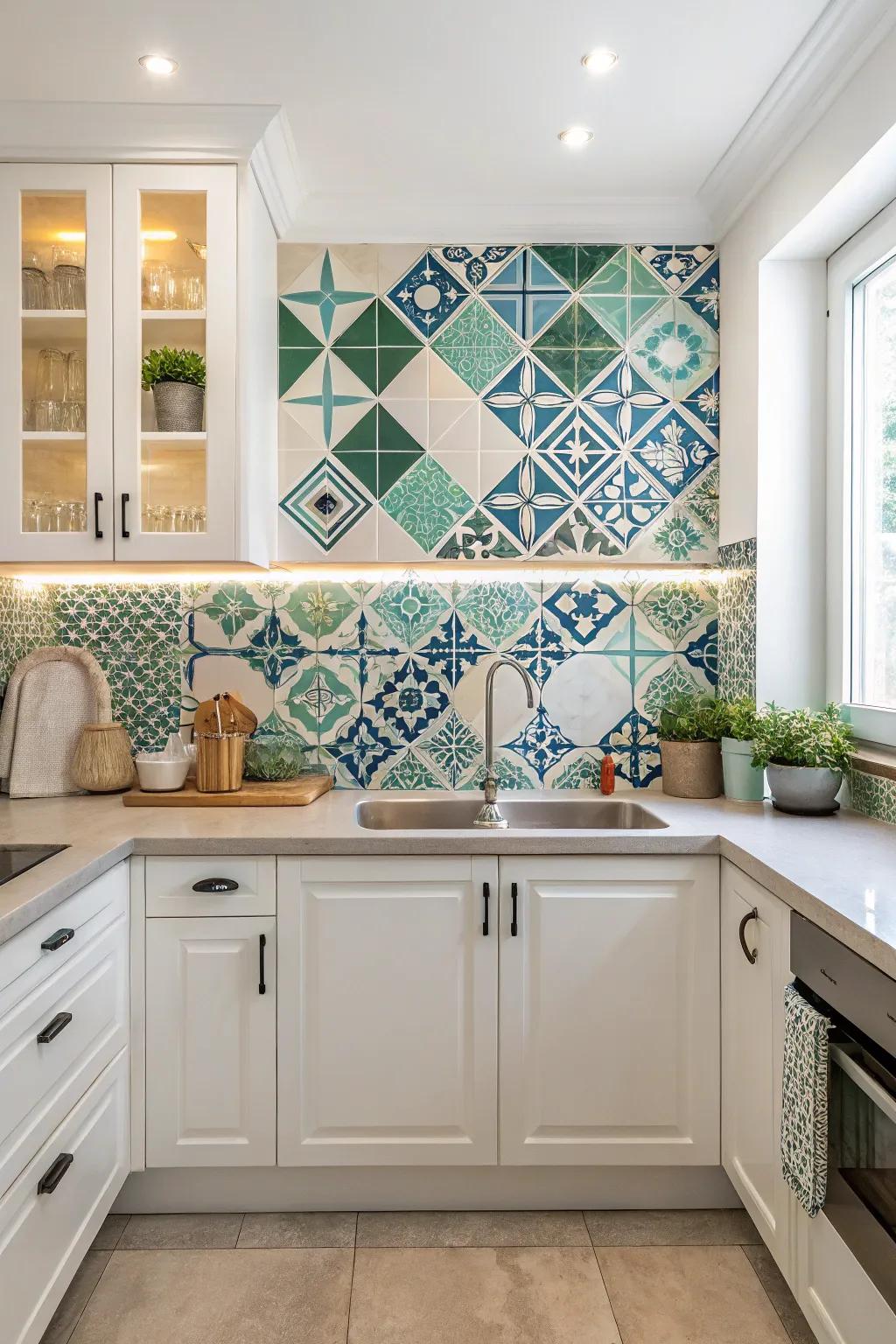 A unique backsplash can be a stunning feature in your kitchen.