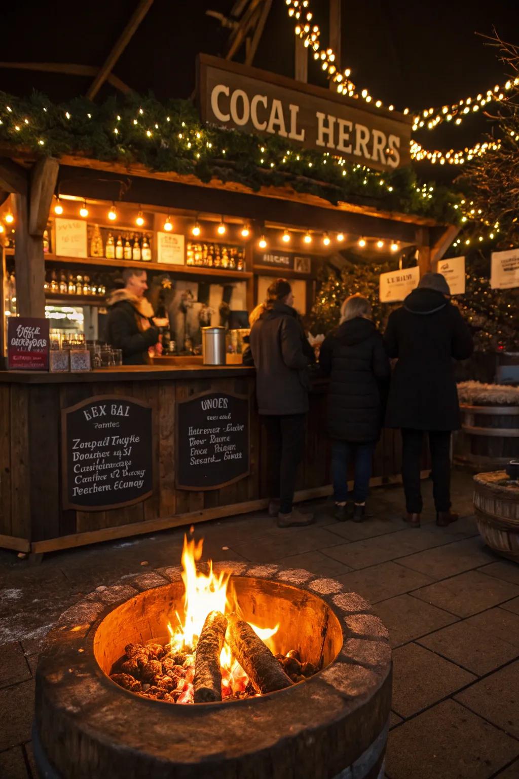 A hot beverage bar to warm up your guests.