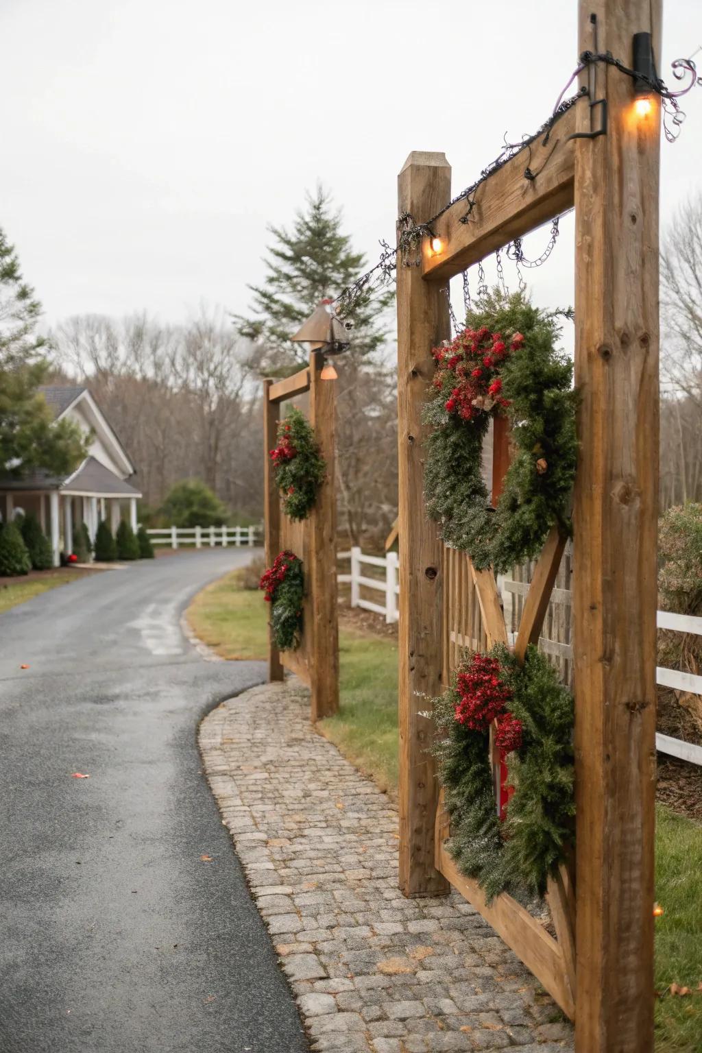 Seasonal decor brings a festive feel to your driveway.