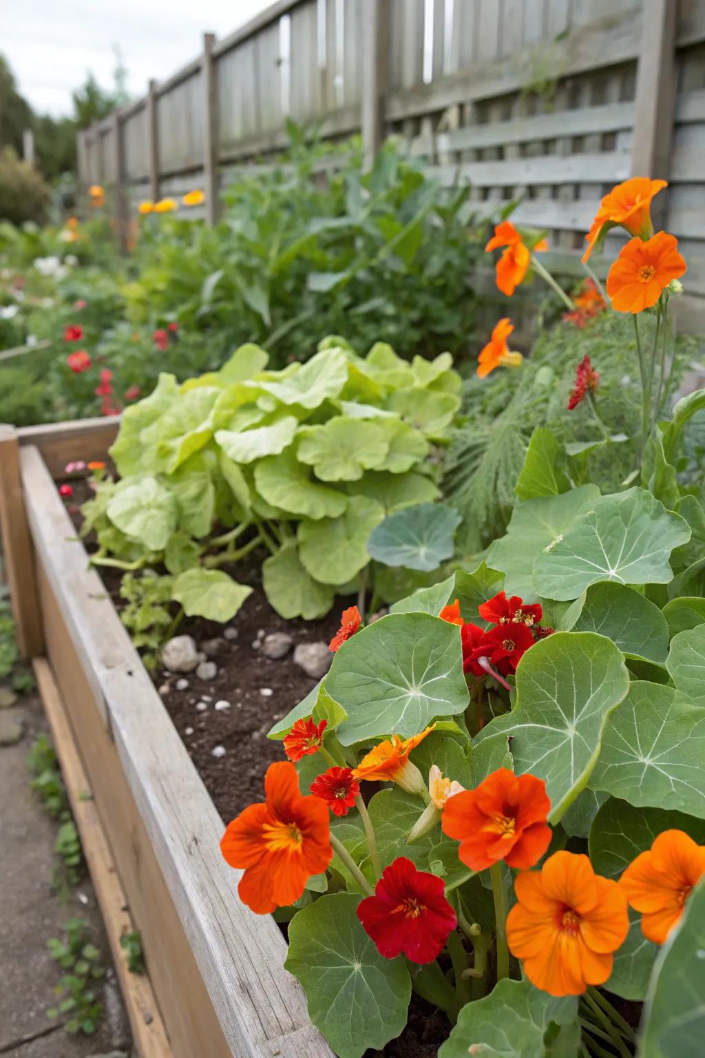 Your garden will benefit from the beauty and pest control provided by nasturtiums.
