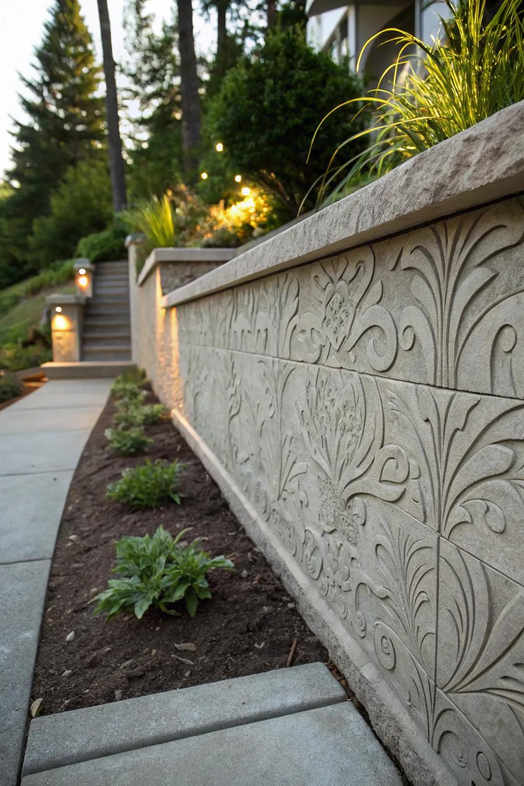 Textural treatments infuse a hint of sophistication to concrete structures.