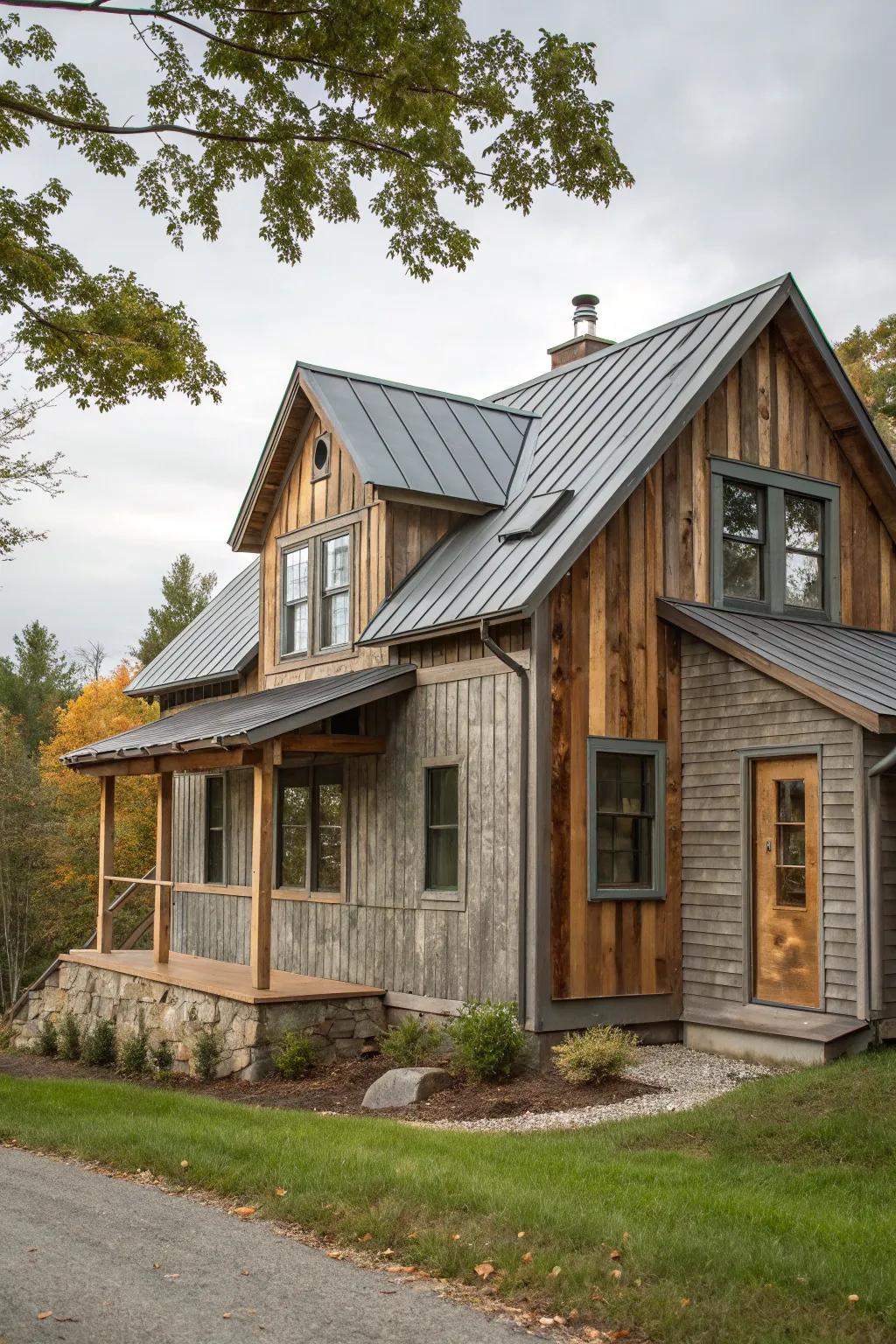 Blend materials for an exceptional cottage.