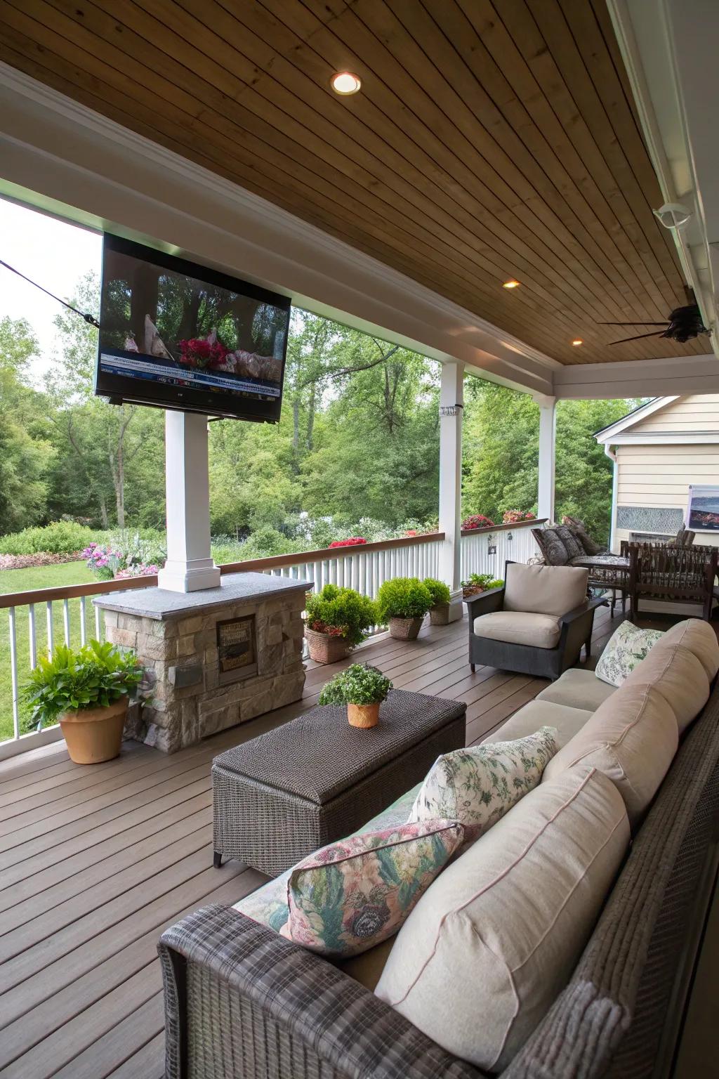 A deck equipped for entertainment becomes a favorite spot for gatherings.