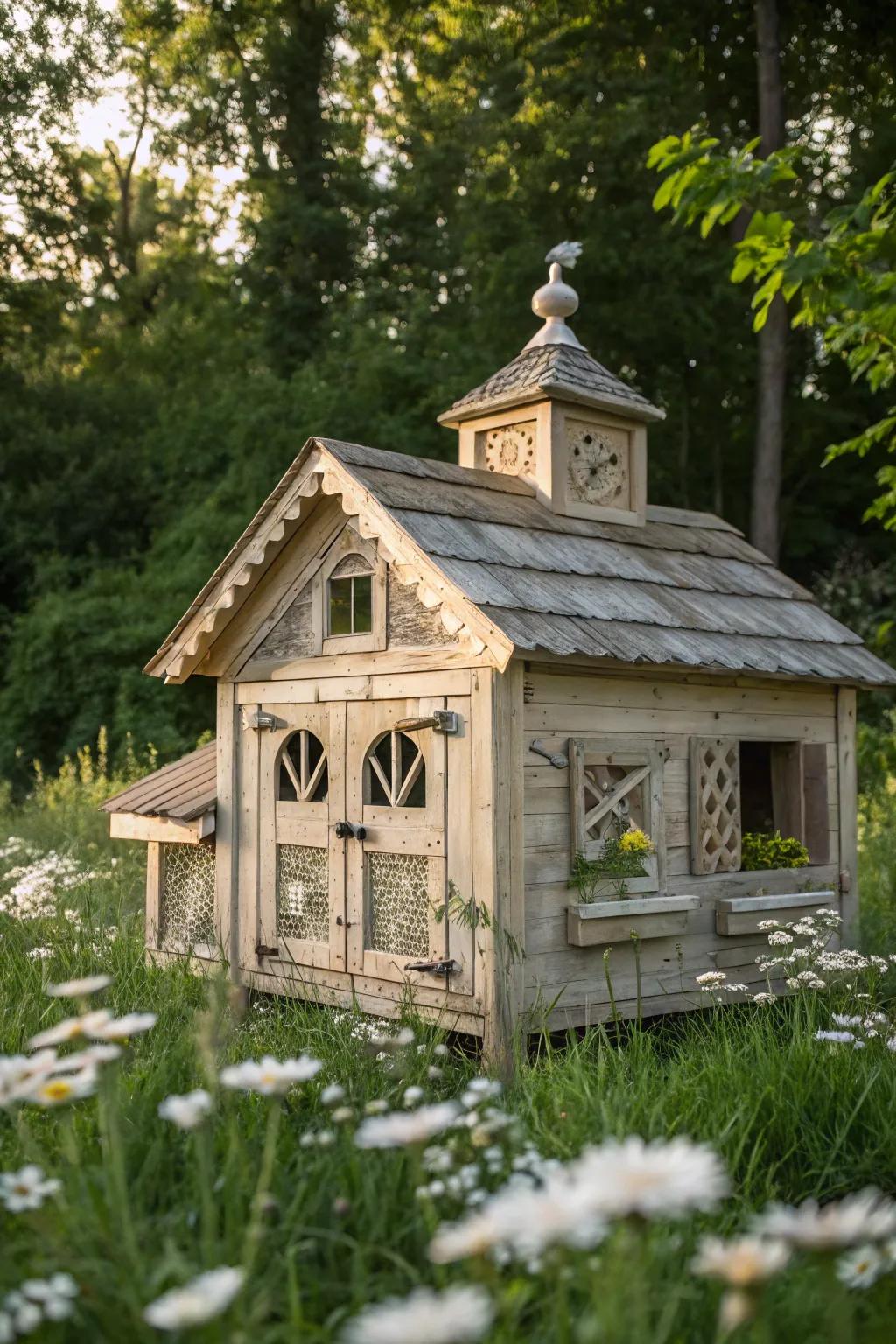 Transform your backyard into a fairytale with this enchanting cottagecore chicken coop!