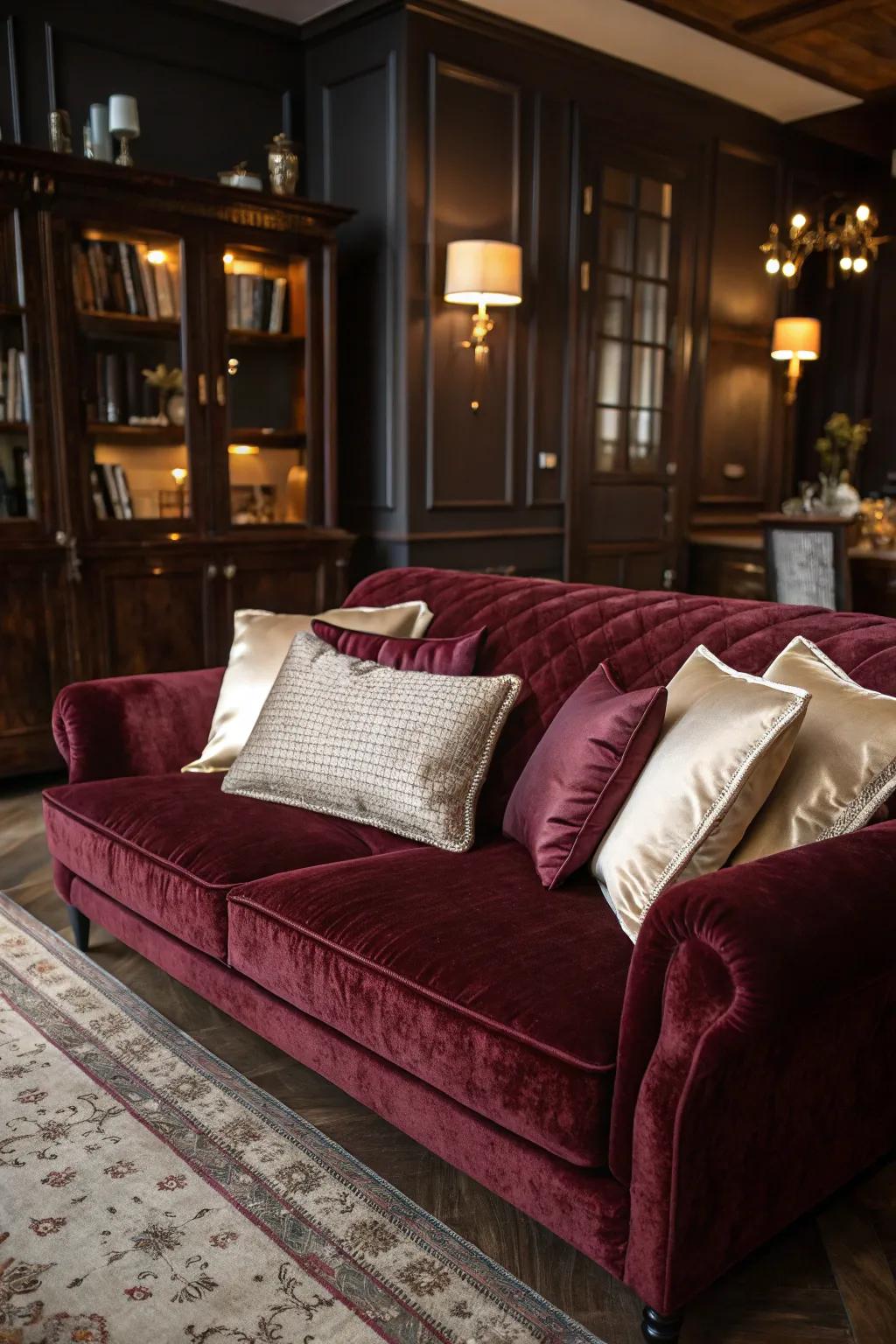 Lavish textures introduce warmth and sophistication.