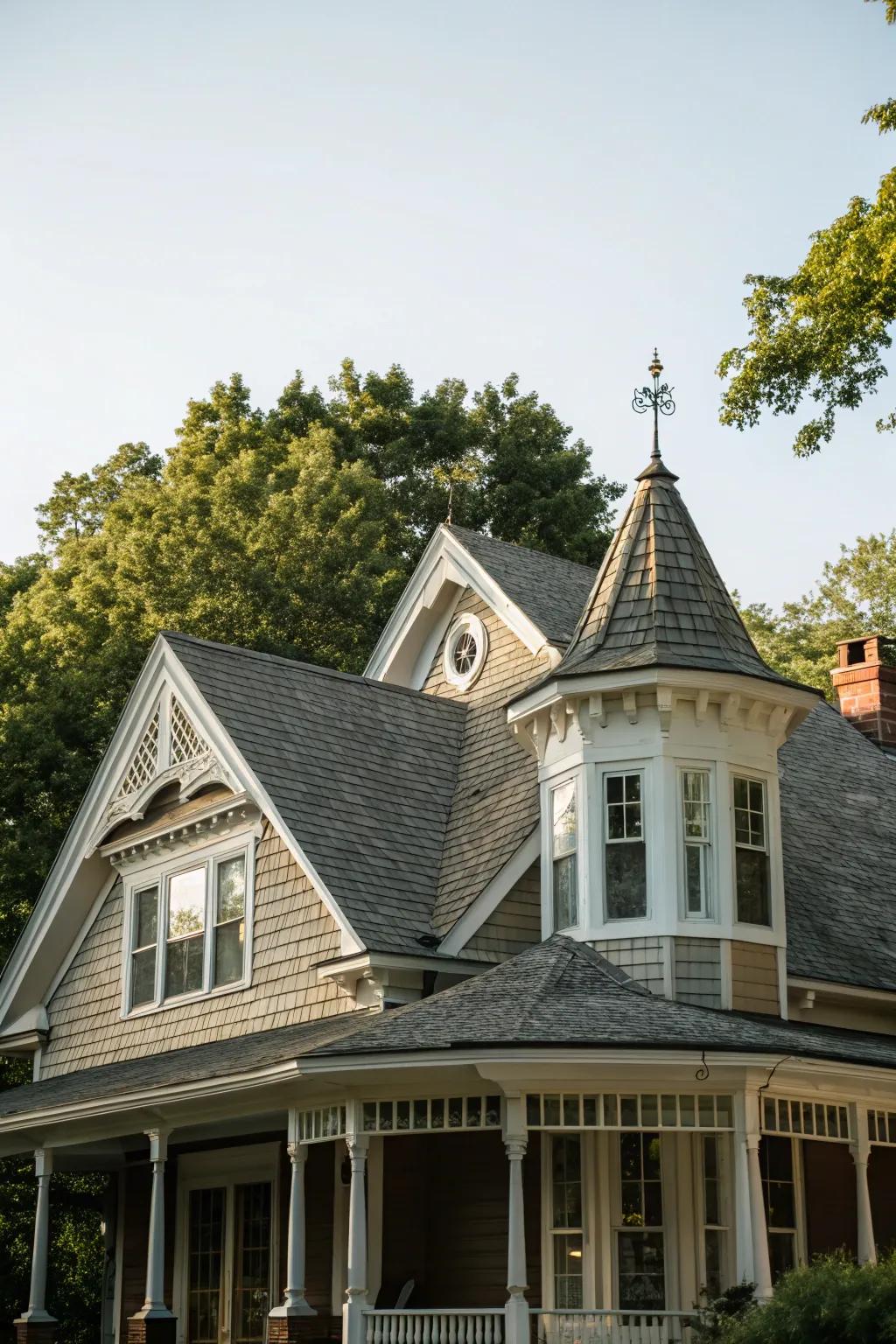 A pointed roof design, enriching your home's architectural narrative.
