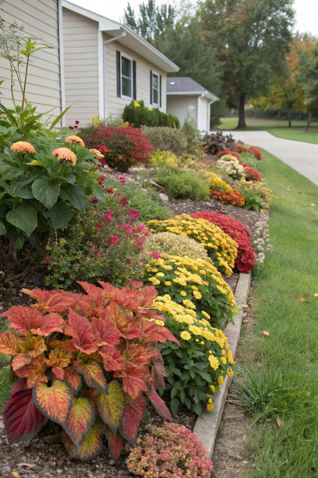 Enjoy vibrant changes with seasonal planting.