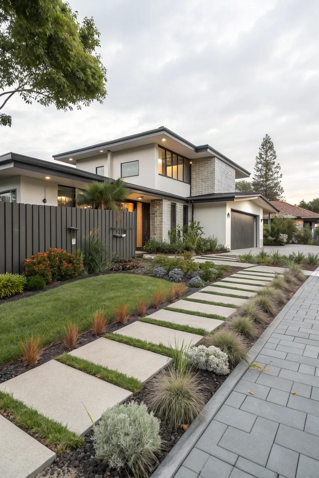 Fluent fusion of landscape design with domestic architecture.