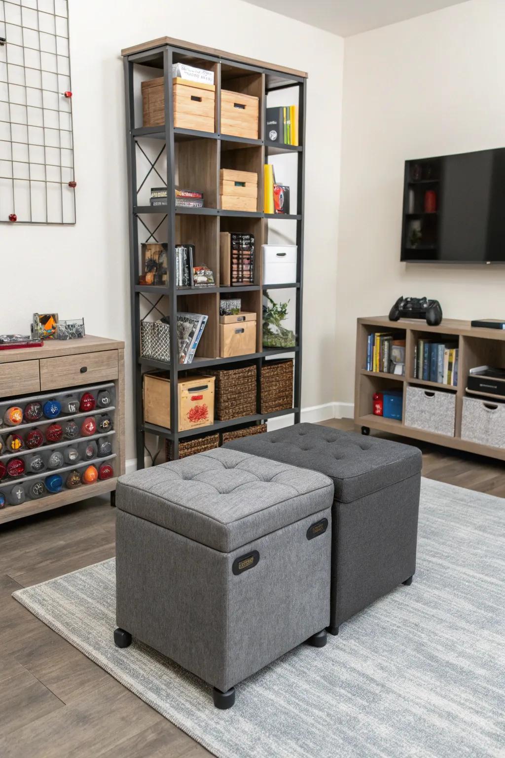 Thoughtful furniture selections optimize restricted space.