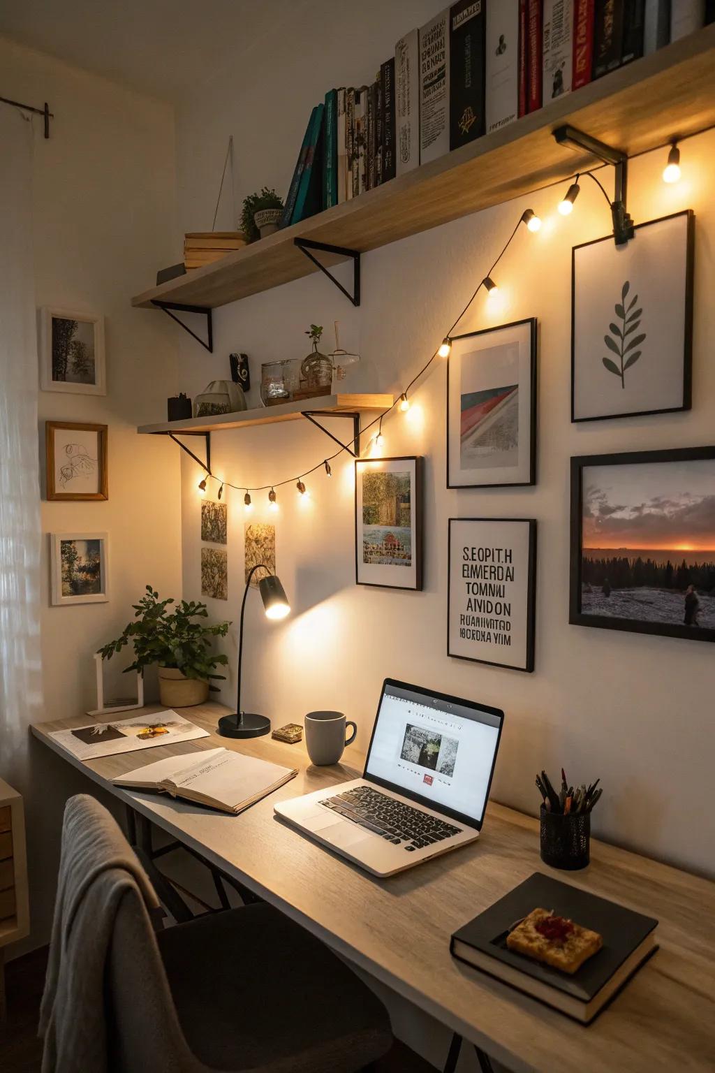 Subtle illumination sets the mood and highlights design features.