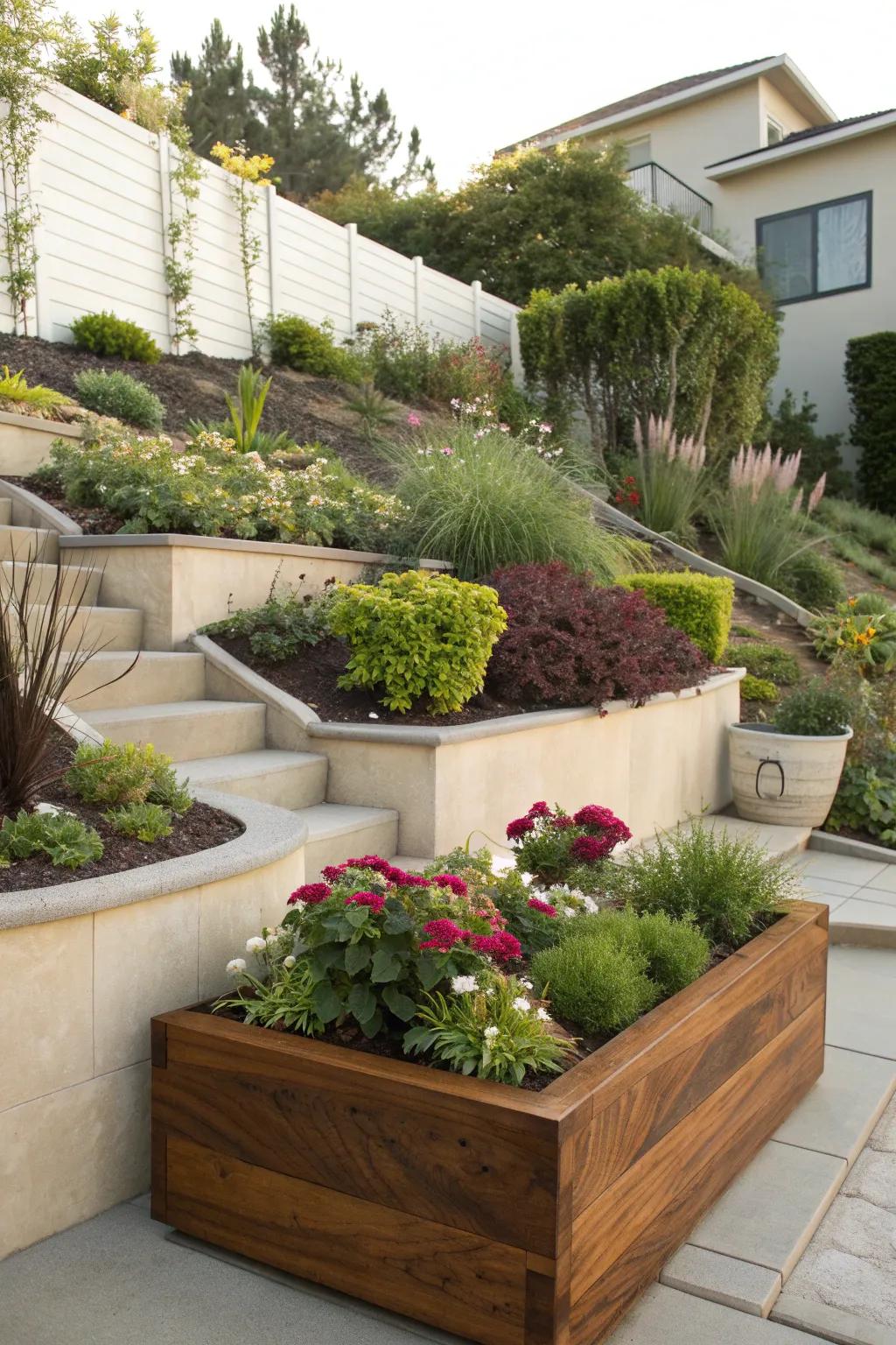 Transform your front yard with the art of layered landscaping.