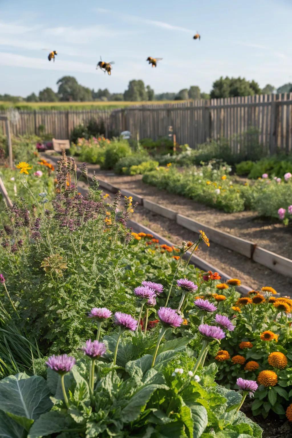 Pollinators introduce vitality and productivity to your veggie garden.