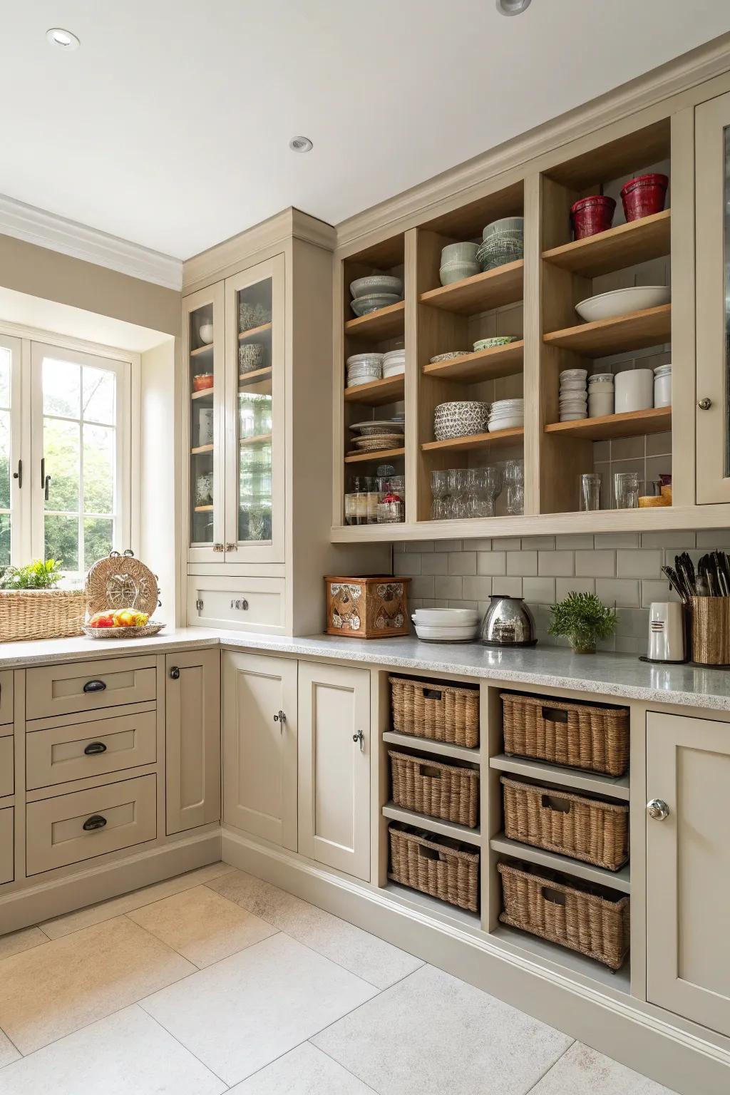Smart storage solutions keep your kitchen organized and efficient.