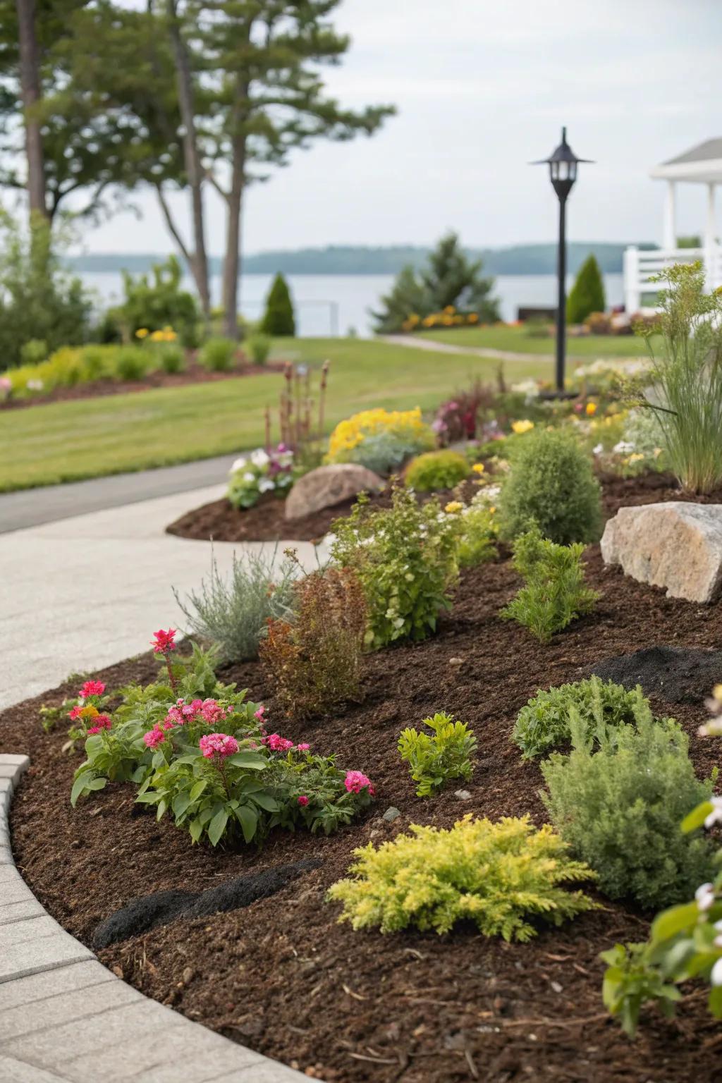 Mulch provides both practicality and a tidy appearance.