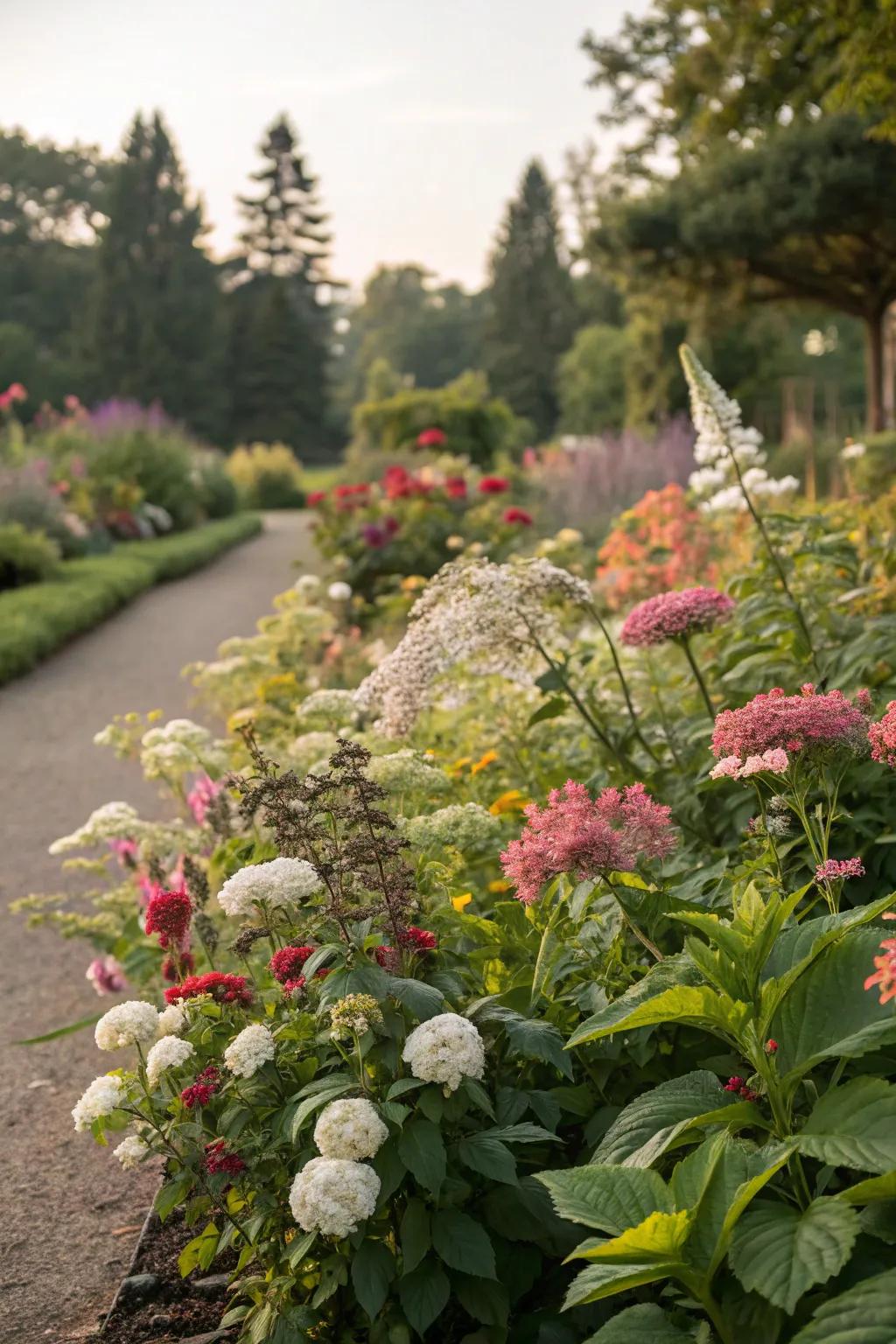 A vibrant perennial garden bed offering year-round beauty.