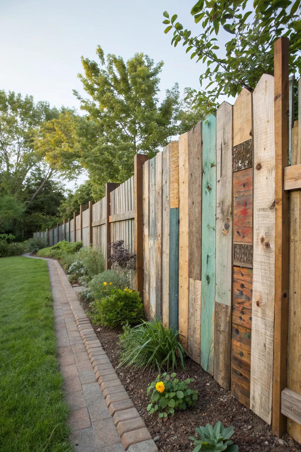 Enrich your garden’s character with reclaimed wood fencing.