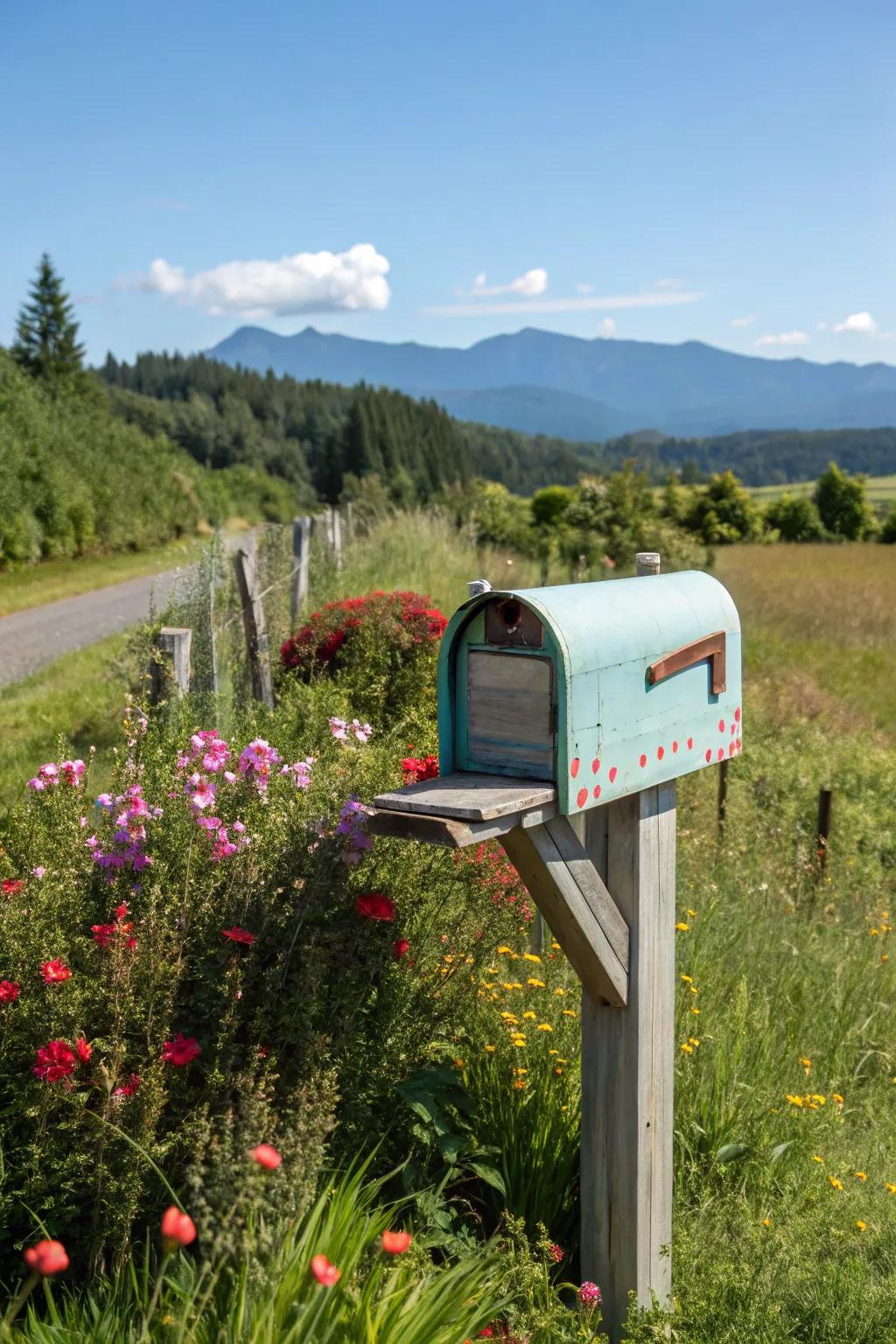 A well-integrated mailbox becomes a stunning focal point