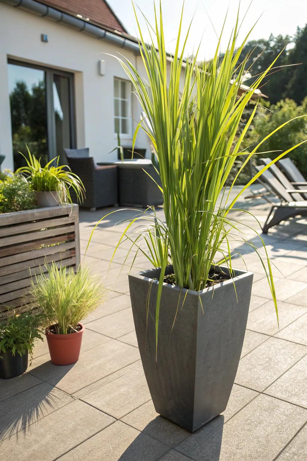 Skein grass towering grandly under the sun.