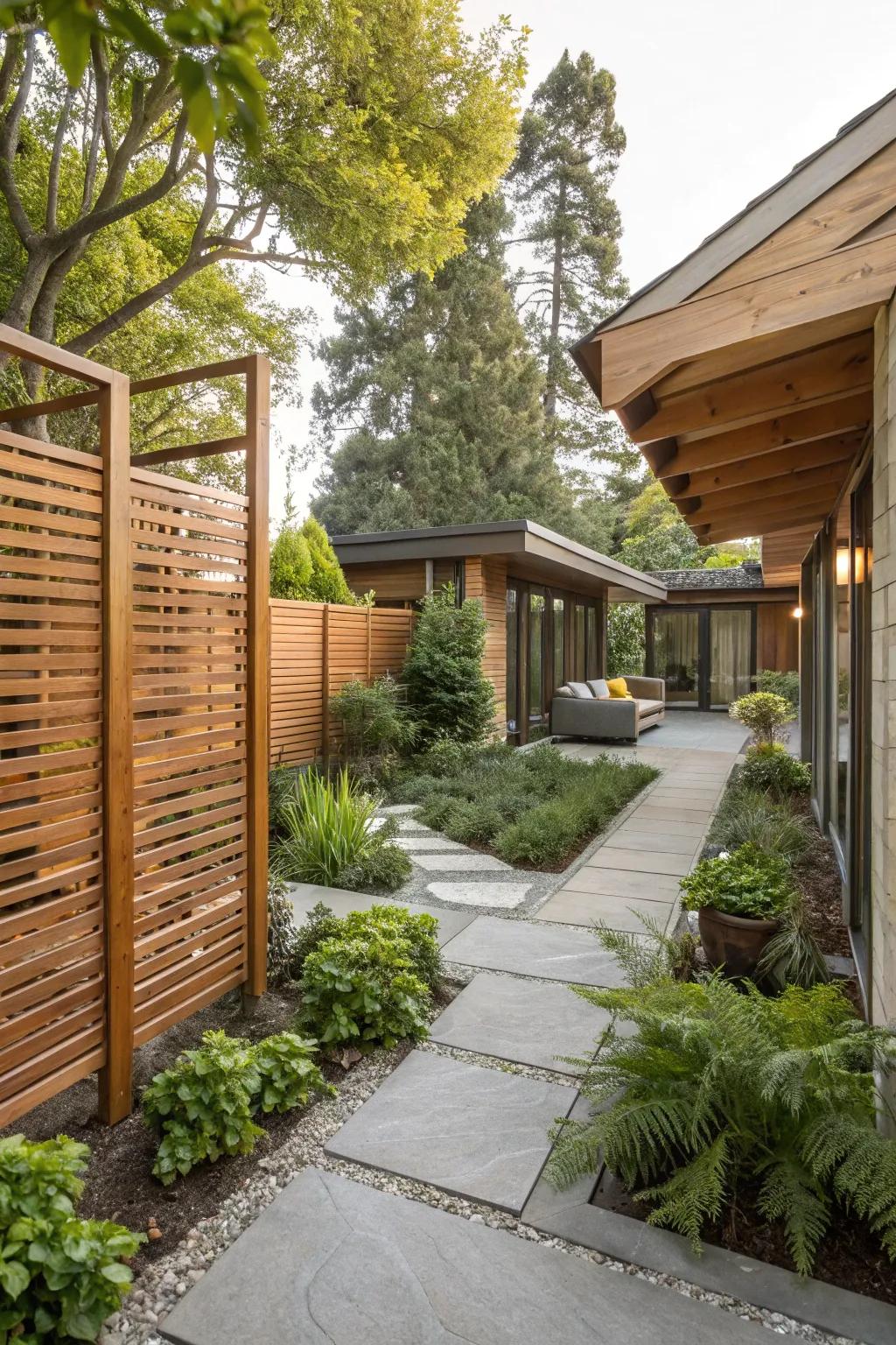 Privacy screens ensure seclusion without sacrificing style.