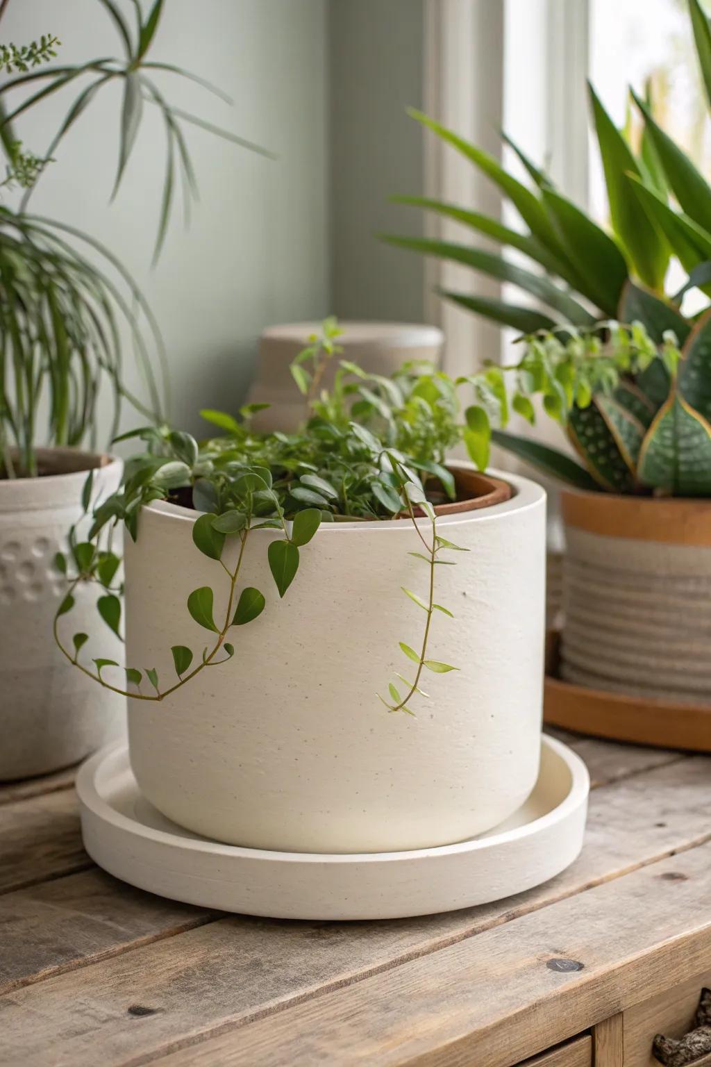 Elevate your greenery with chic, minimalist planters that blend style and functionality.