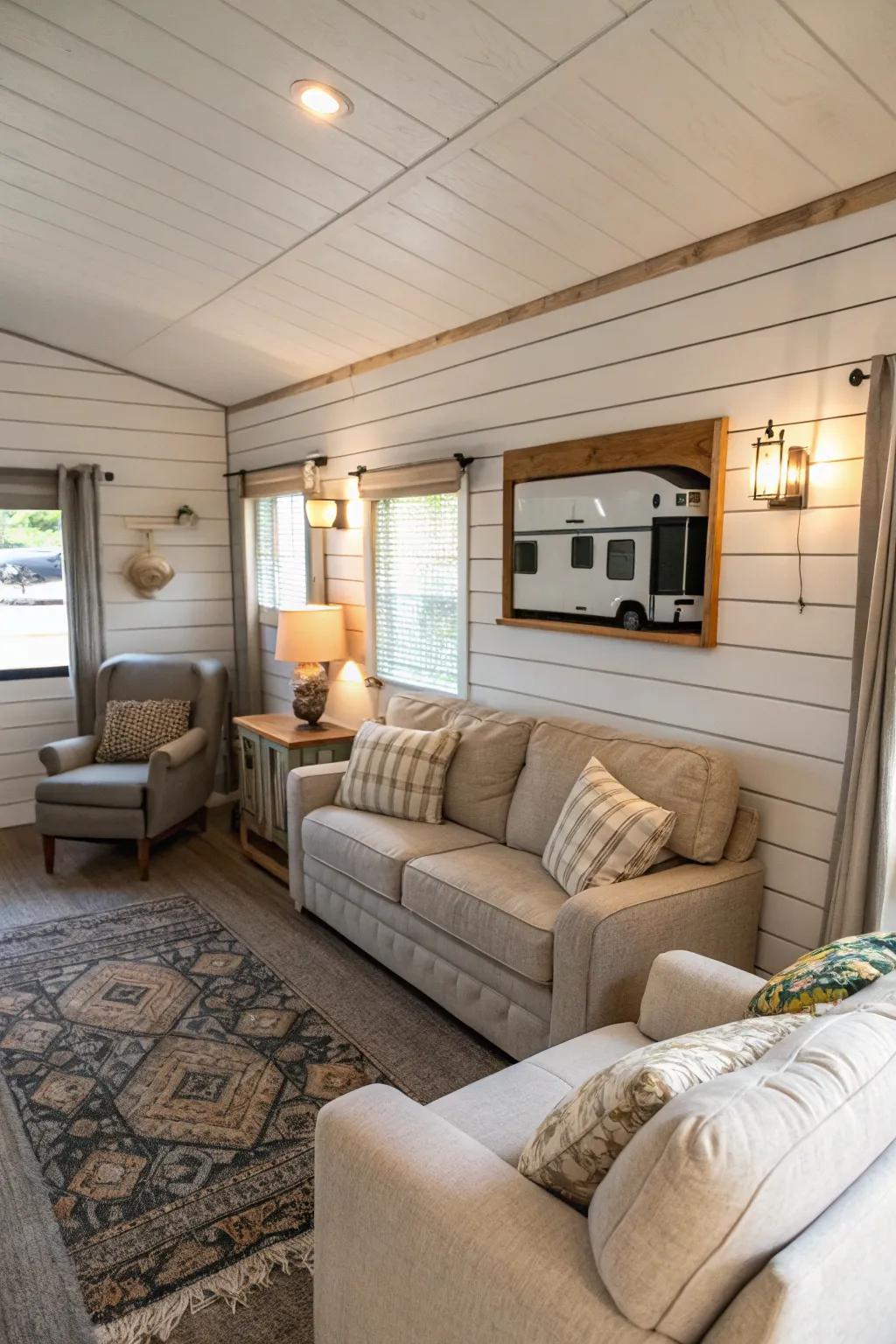 A feature wall adds unique character to any room.