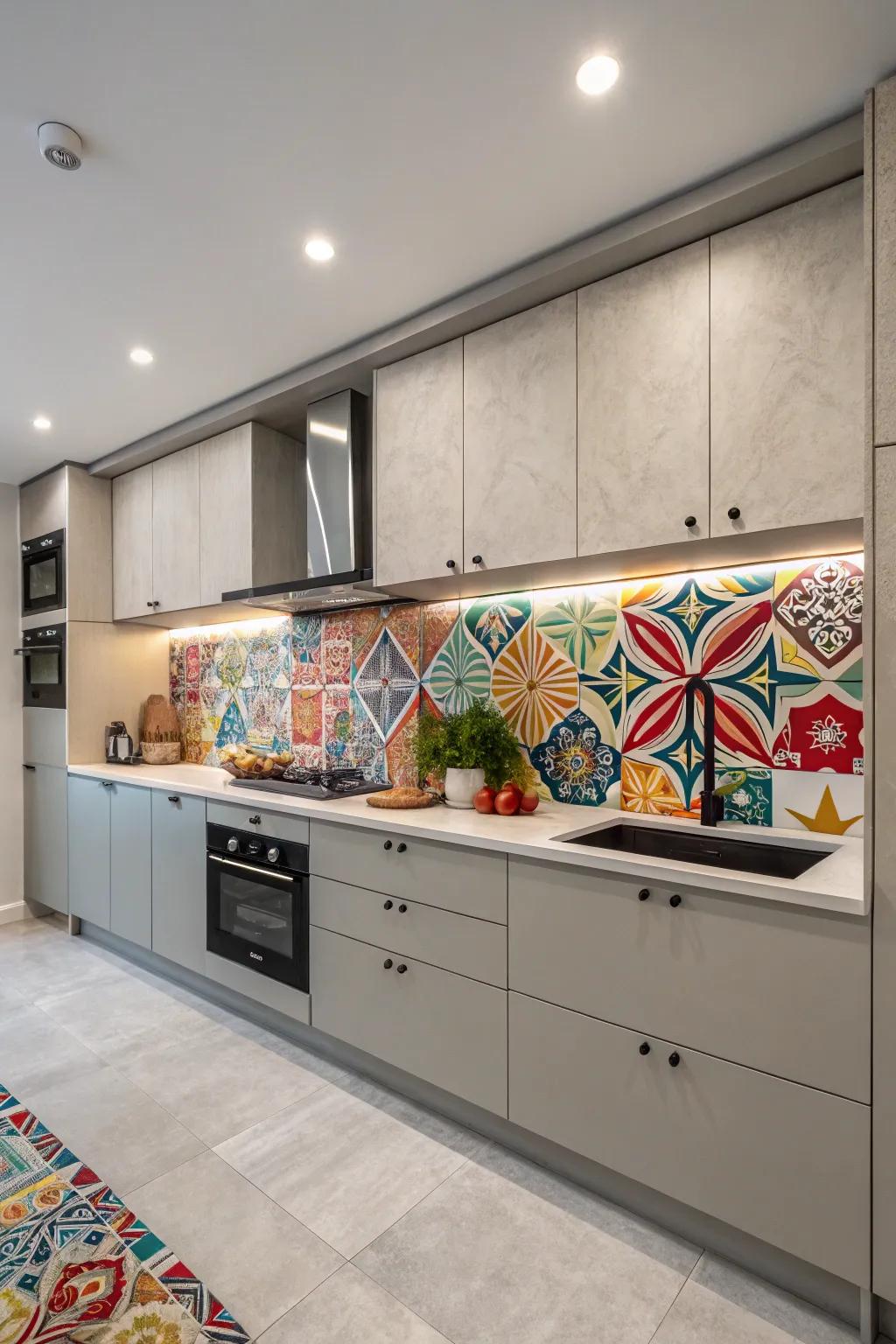 Bold backsplashes add a striking visual element to modern kitchens.